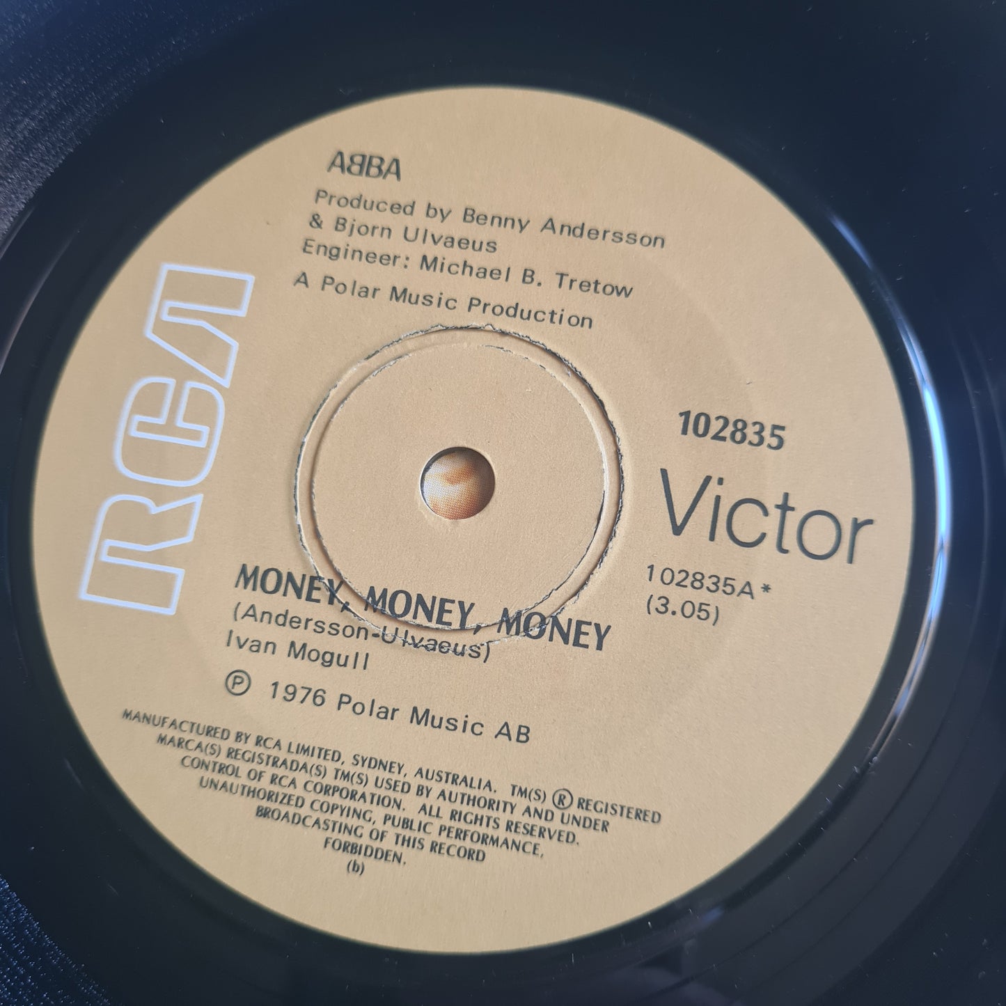 ABBA - Money, Money, Money - 1976 - Vinyl Record 7" Single - 45 RPM (Near Mint)