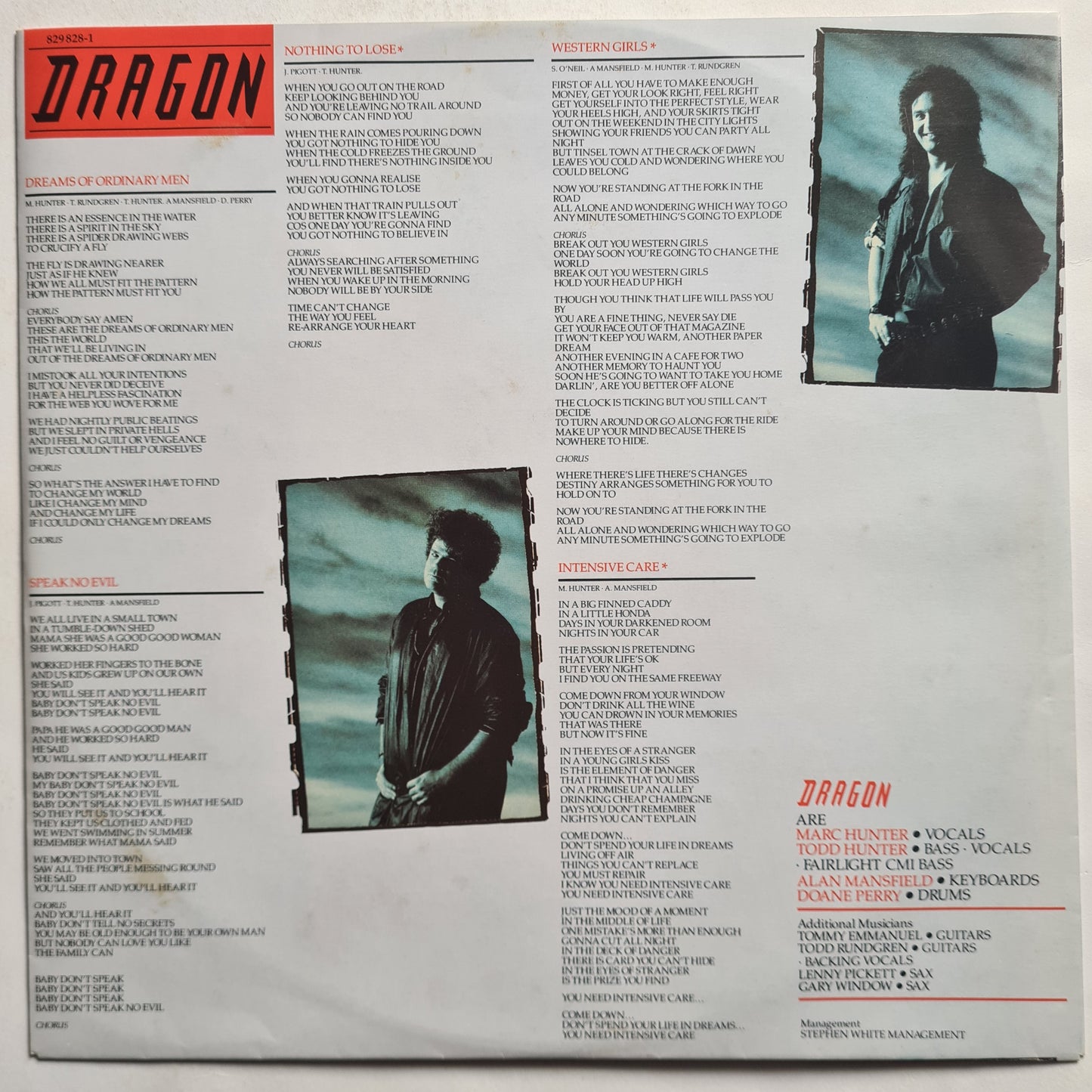 Dragon – Dreams Of Ordinary Men - 1986 - Vinyl Record LP (EX)