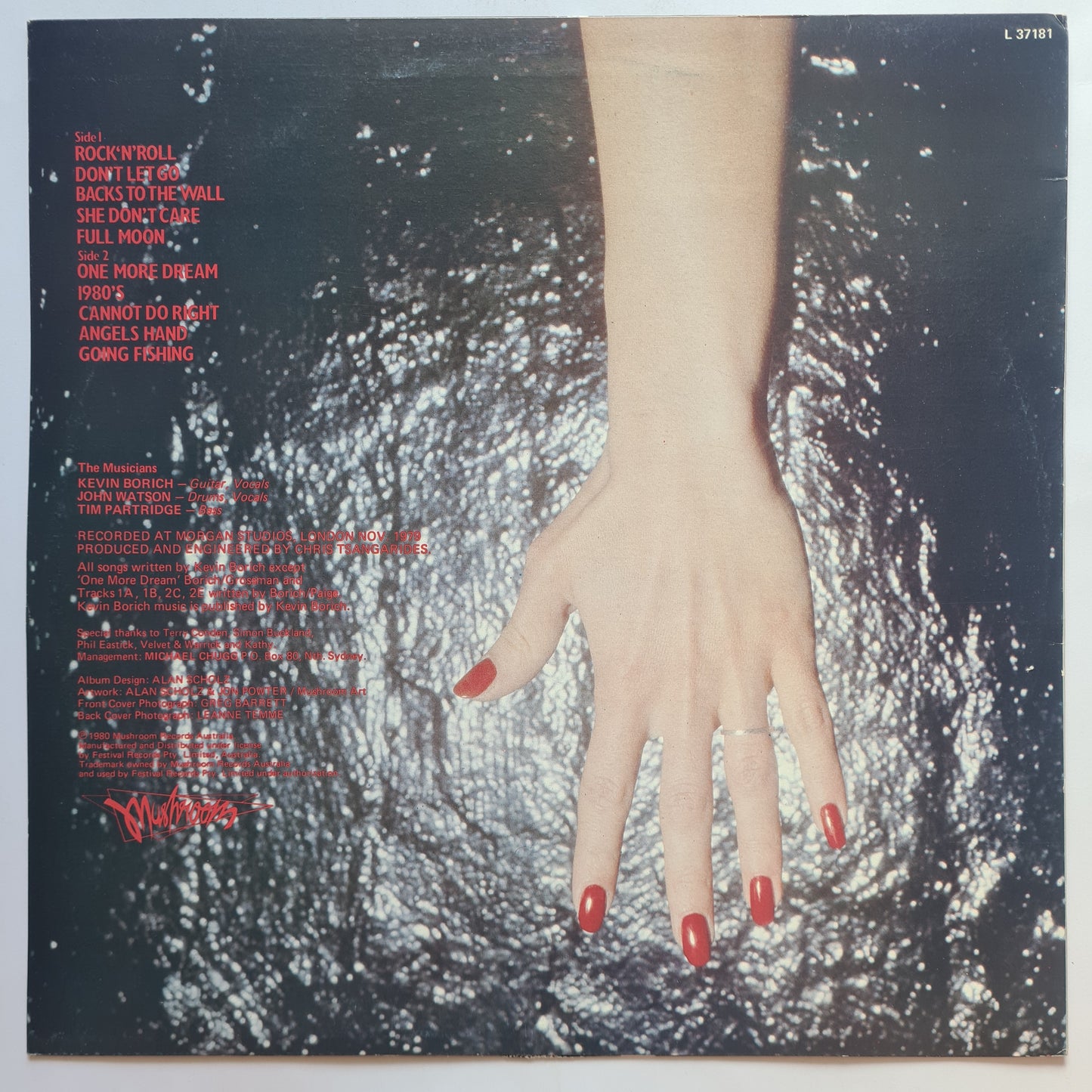 Kevin Borich Express – Angels Hand - 1980 - Vinyl Record LP