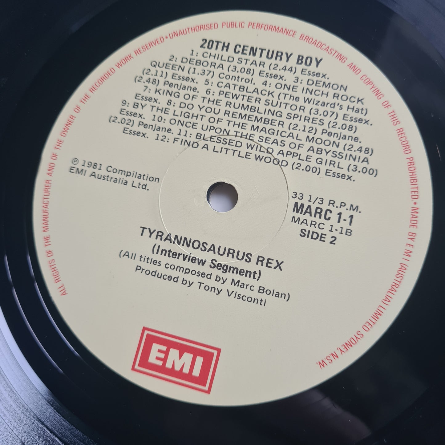 Marc Bolan (T.Rex) – 20th Century Boy - 1981 - Vinyl Record 3LP