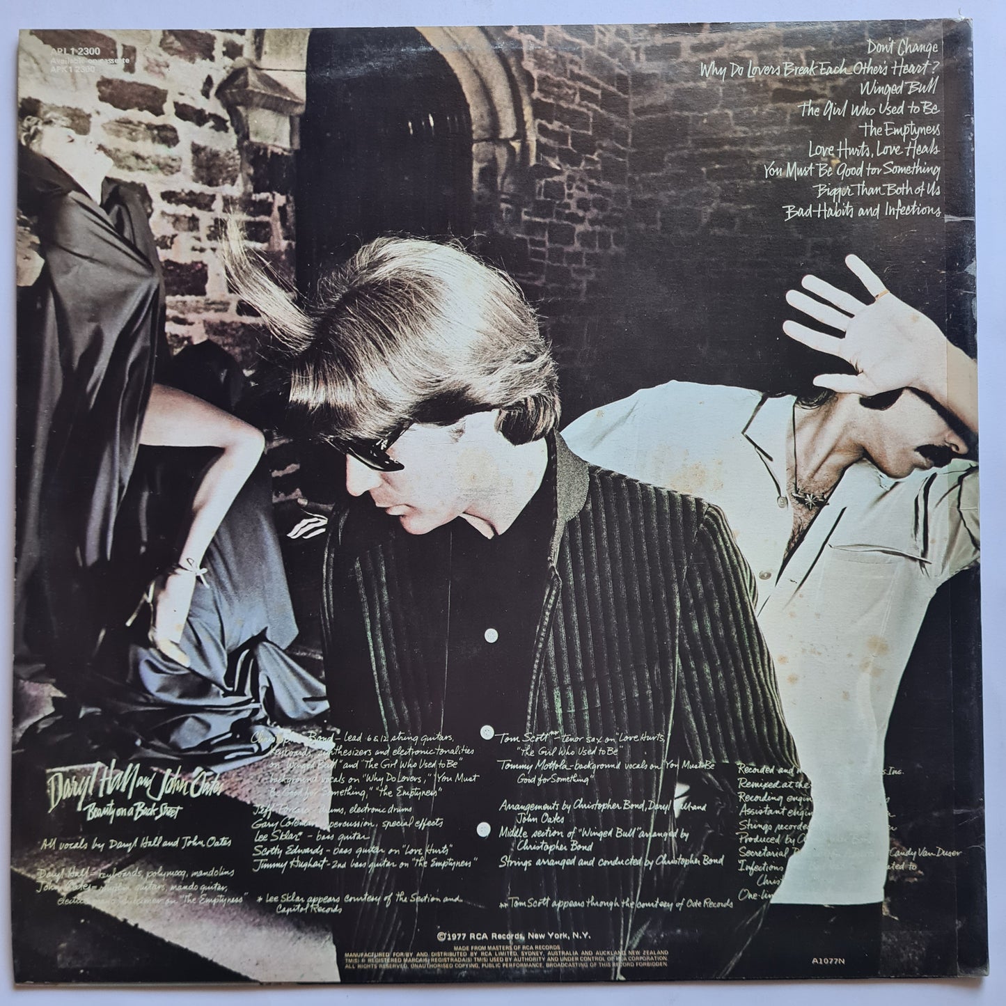 Daryl Hall & John Oates – Beauty On A Back Street - 1977 - Vinyl Record LP (near mint)