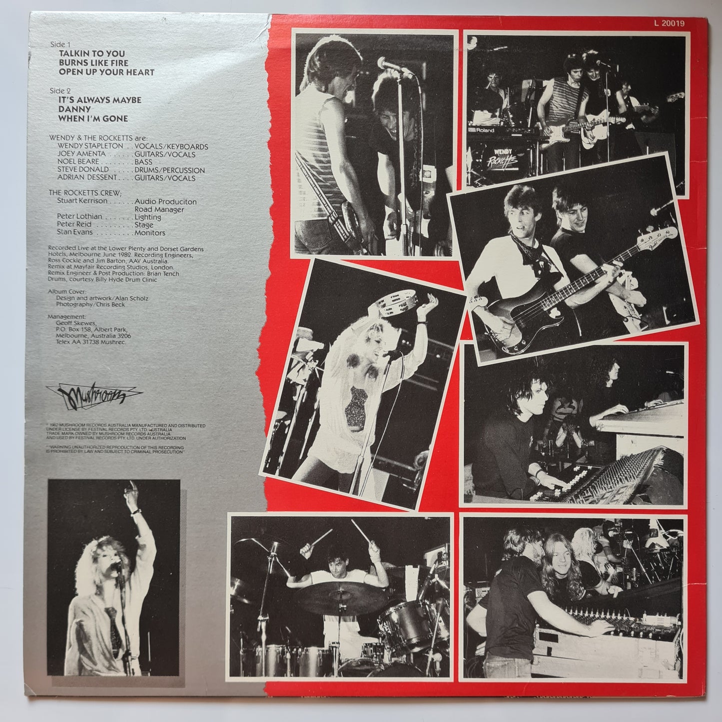 Wendy & The Rocketts - Wendy & The Rocketts Live - 1982 - Vinyl Record 12", Mini-Album