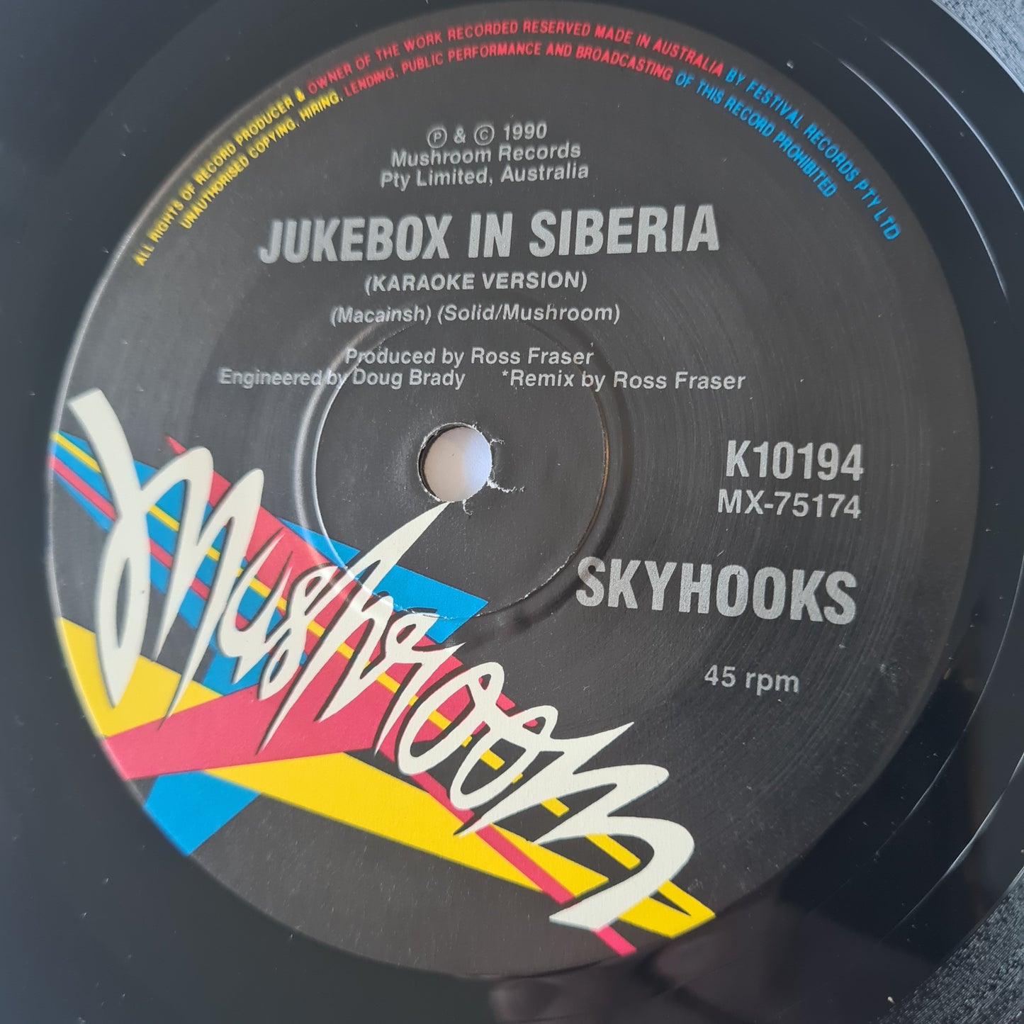 Skyhooks - Jukebox In Siberia - 1990 - Vinyl Record 7" Single - 45 RPM