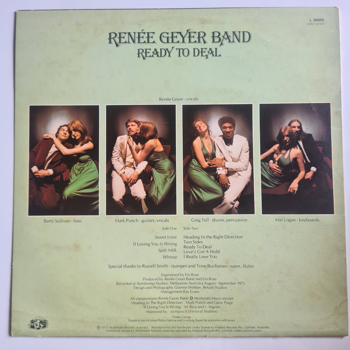 Renee Geyer Band – Ready To Deal - 1975 (1979 reissue) - Vinyl Record LP