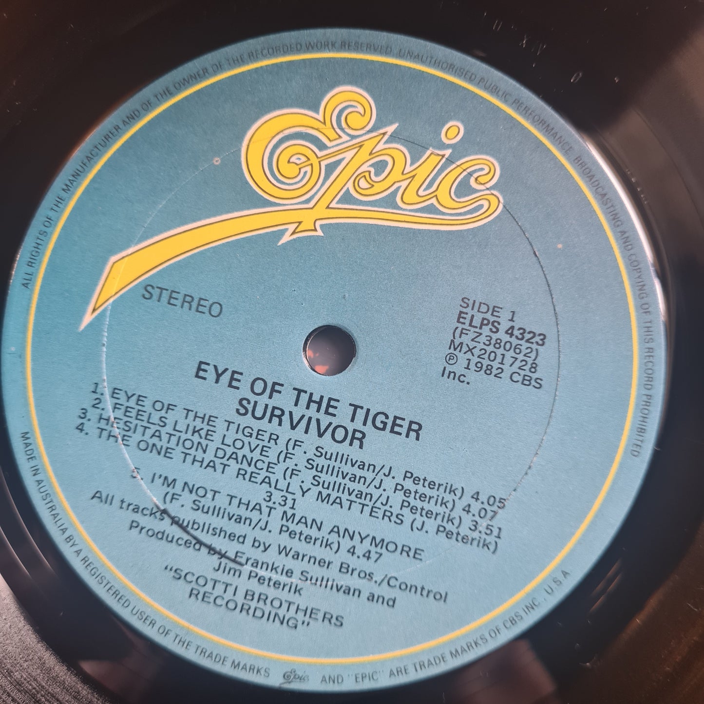 Survivor – Eye of The Tiger - 1982 - Vinyl Record LP