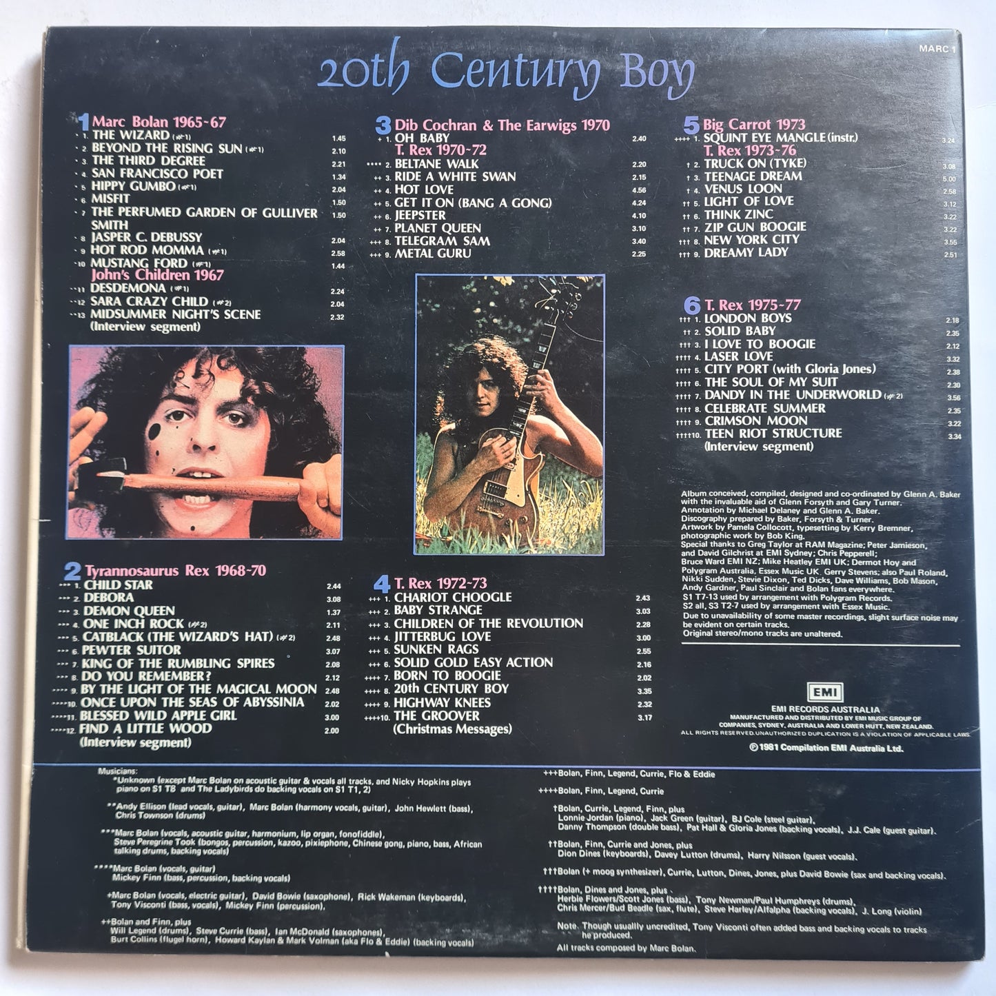 Marc Bolan (T.Rex) – 20th Century Boy - 1981 - Vinyl Record 3LP