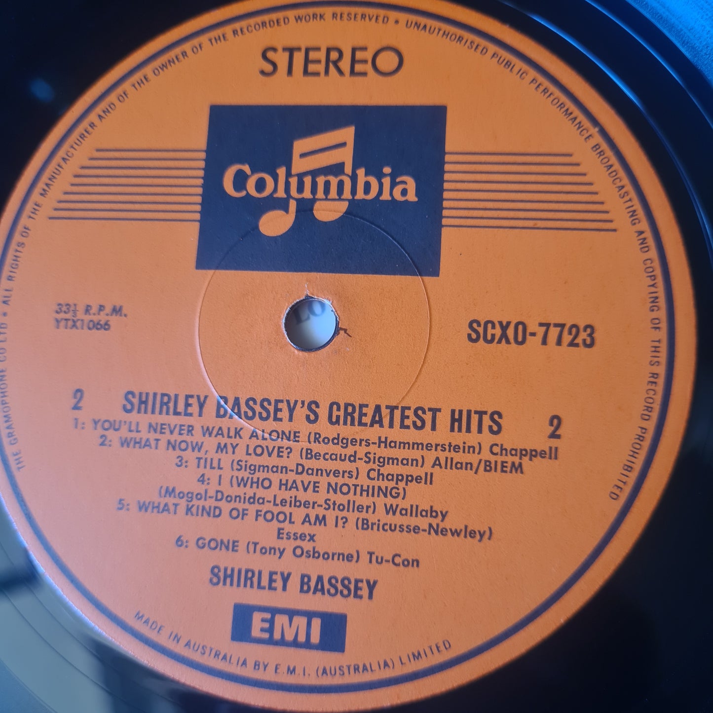 Shirley Bassey – Shirley Bassey's Greatest Hits - 1968 - Vinyl Record LP