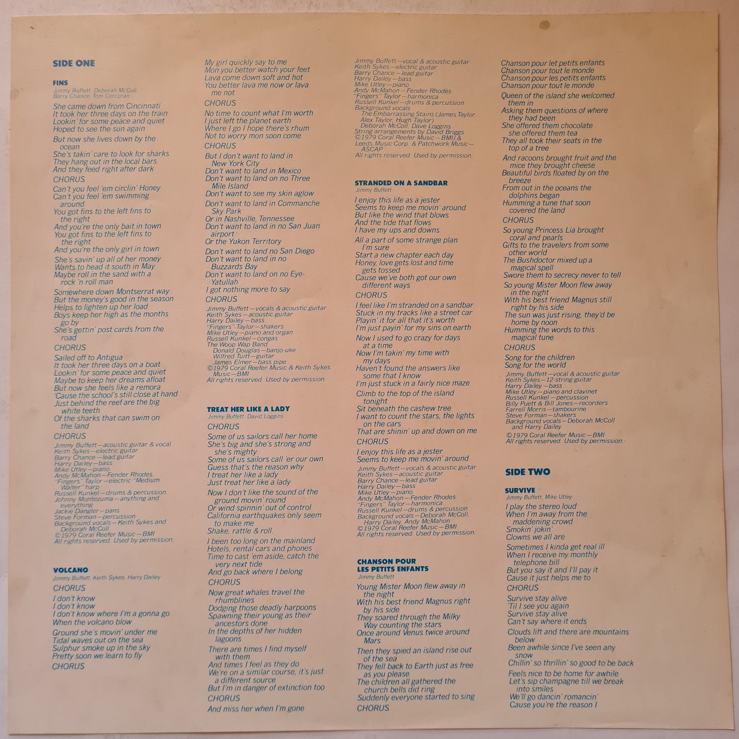 Jimmy Buffett – Volcano - 1979 - Vinyl Record LP (Gatefold)