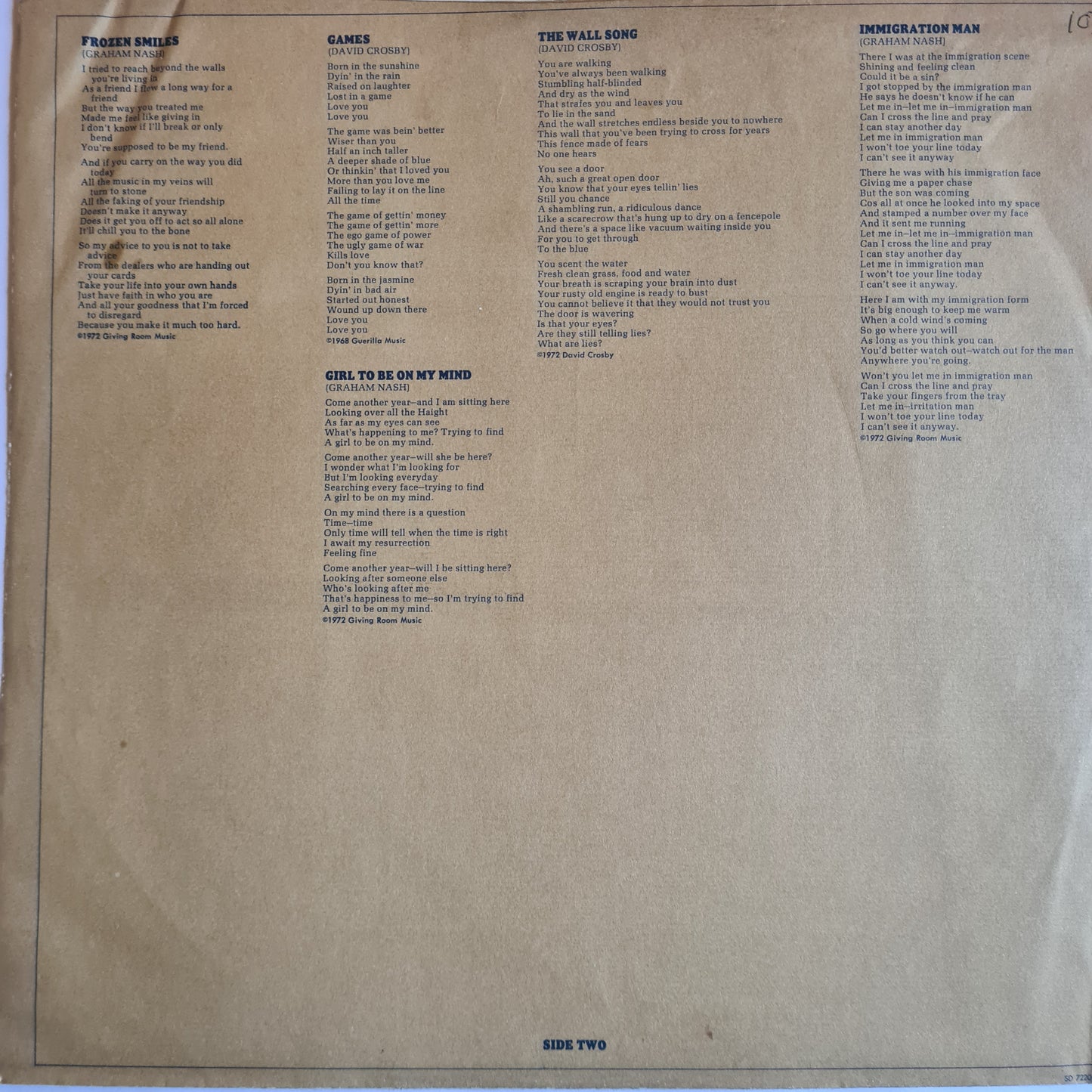 Graham Nash / David Crosby – Graham Nash / David Crosby - 1972 - Vinyl Record LP