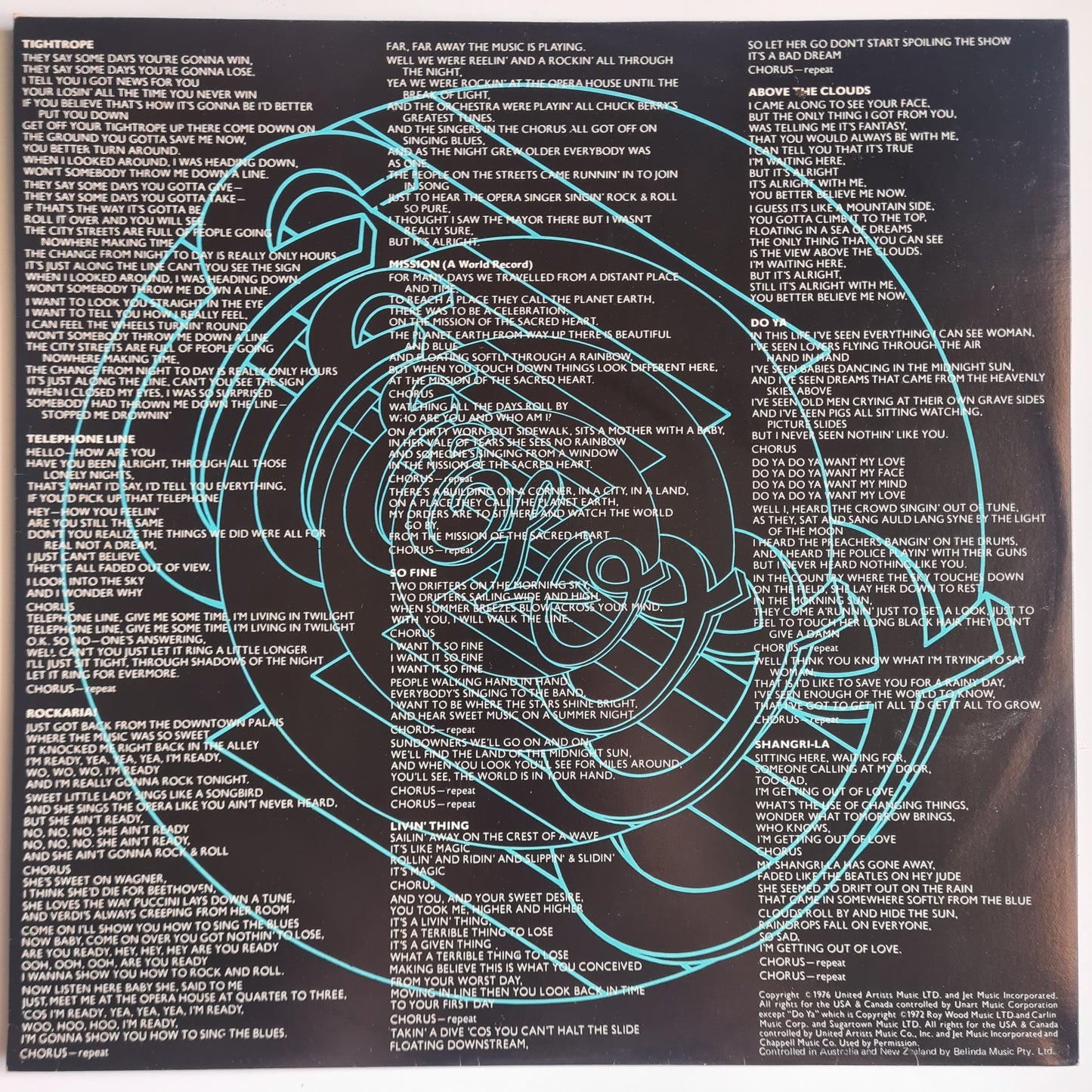 ELO – New World Record - 1976 (Australian Pressing) - Vinyl Record LP (excellent)