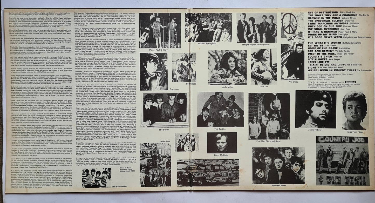 Various Artists – Songs Of The Protest Era- 1981 - Vinyl Record LP