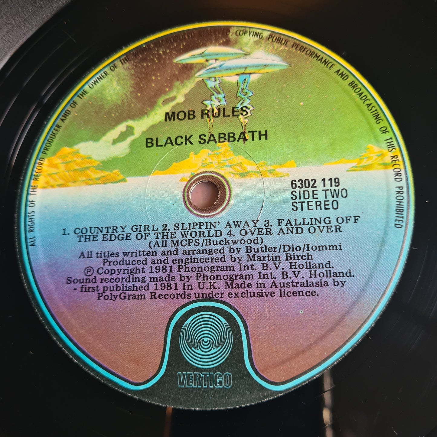 Black Sabbath – Mob Rules - 1981 - Vinyl Record LP