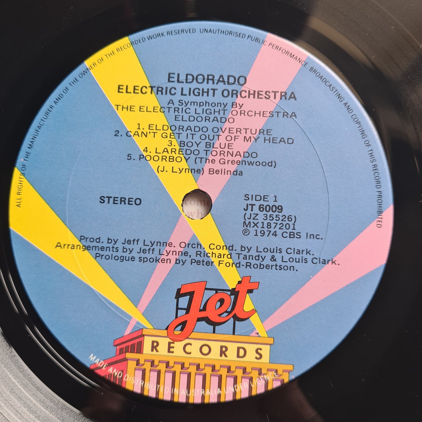 ELO – Eldorado - 1974 - Vinyl Record LP