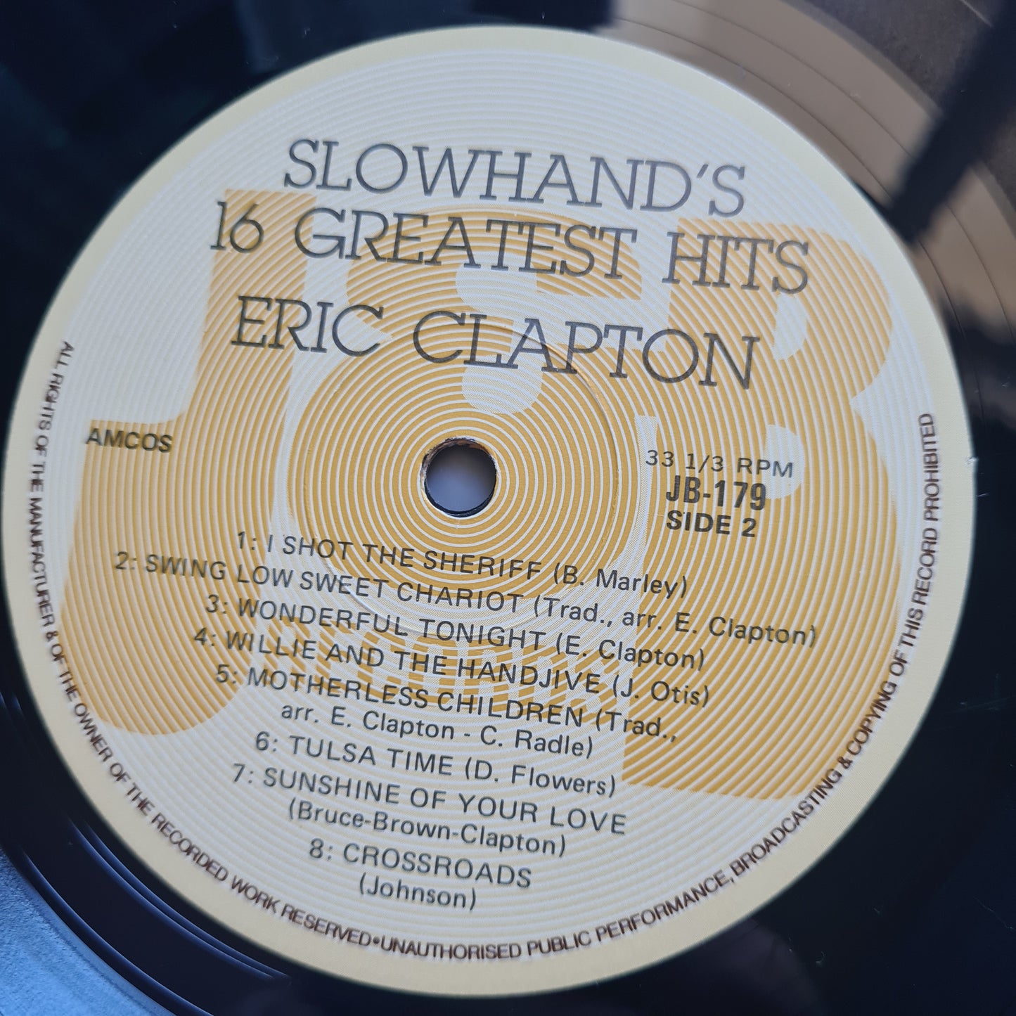 Eric Clapton – Slowhand's 16 Greatest Hits - 1985 - Vinyl Record LP (near mint)