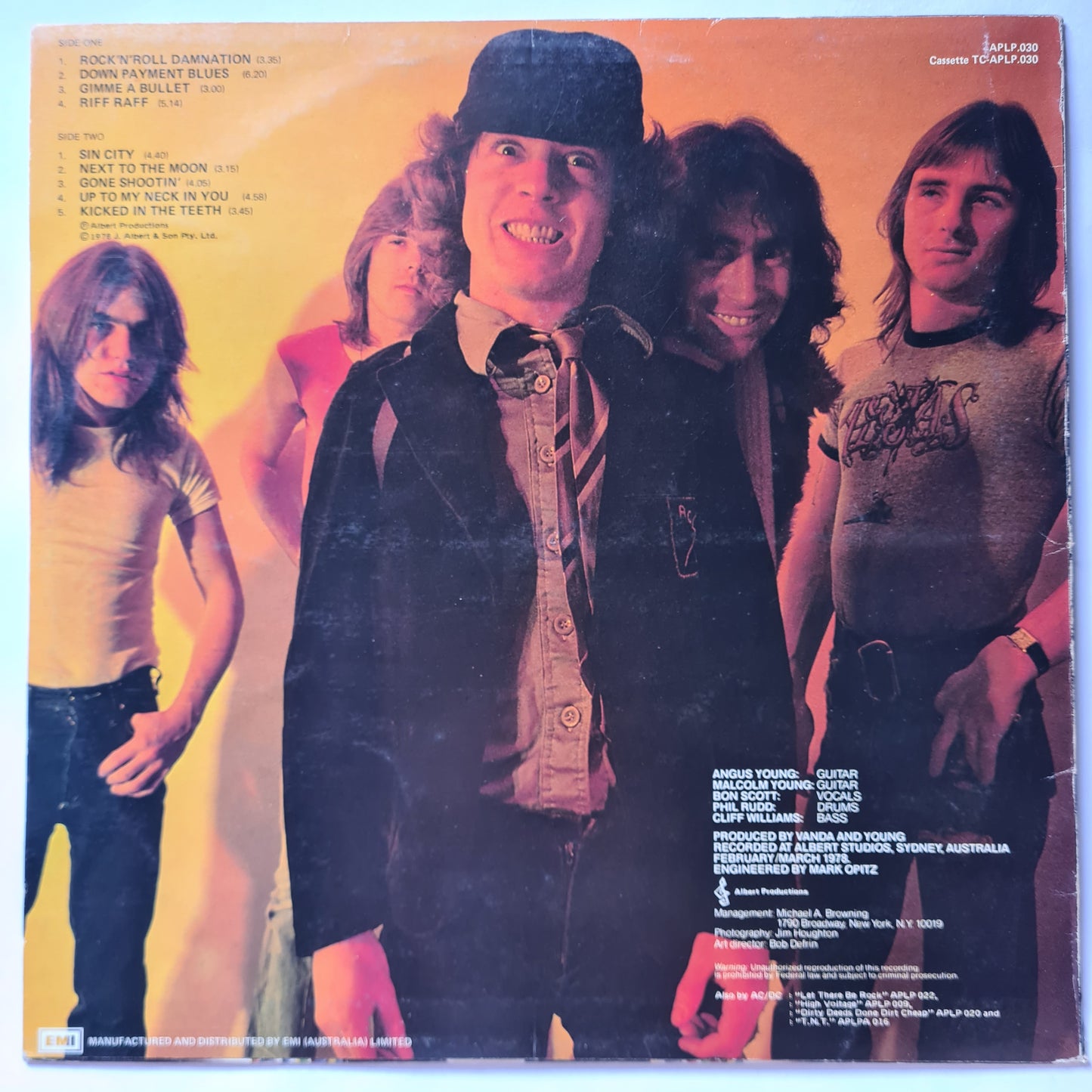 AC/DC – Powerage - 1978 (First Australian Pressing) - Vinyl Record LP