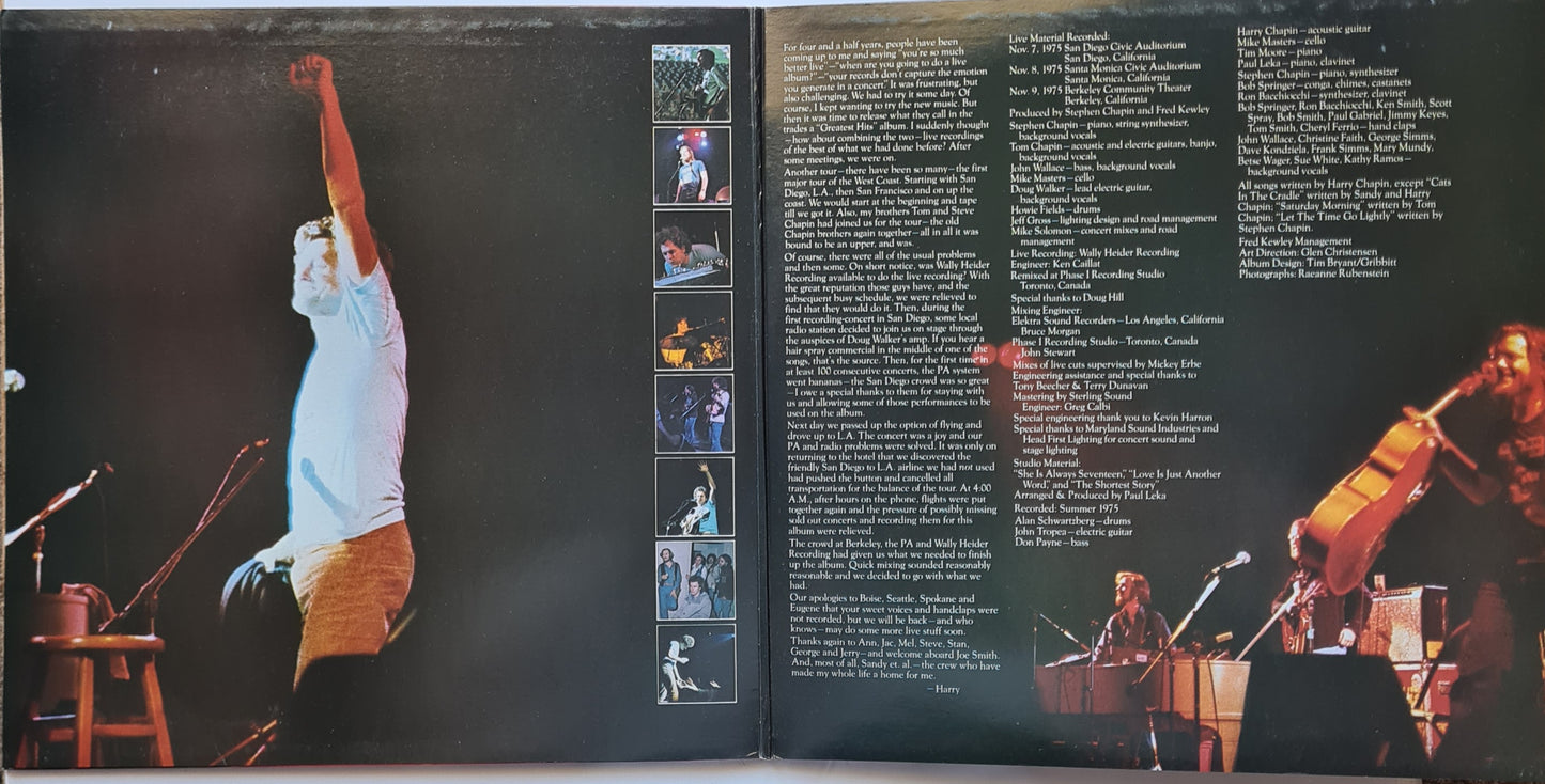 Harry Chapin – Greatest Stories: Live - 1976 - Vinyl Record 2LP (near mint)