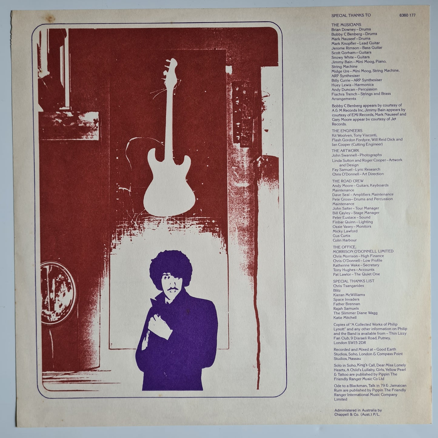 Phil Lynott (Thin Lizzy) – Solo in Soho - 1980 - Vinyl Record LP