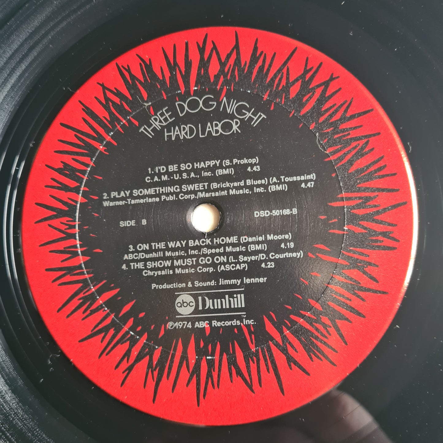Three Dog Night – Hard Labor - 1974 (USA Pressing) - Vinyl Record LP (with file insert)