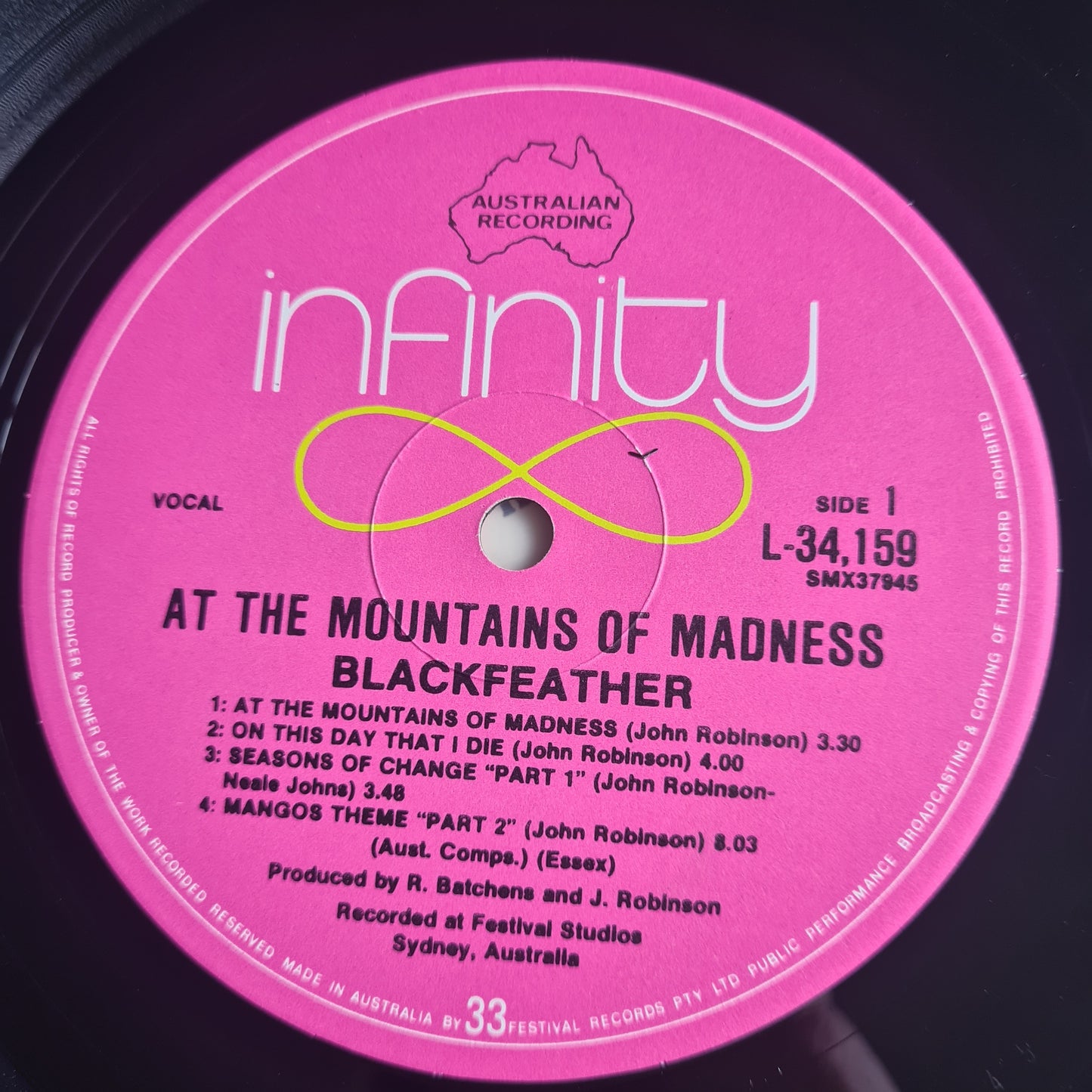 Blackfeather – At The Mountains Of Madness - 1971 (3rd Australian map pressing) - Vinyl Record LP *RARE*