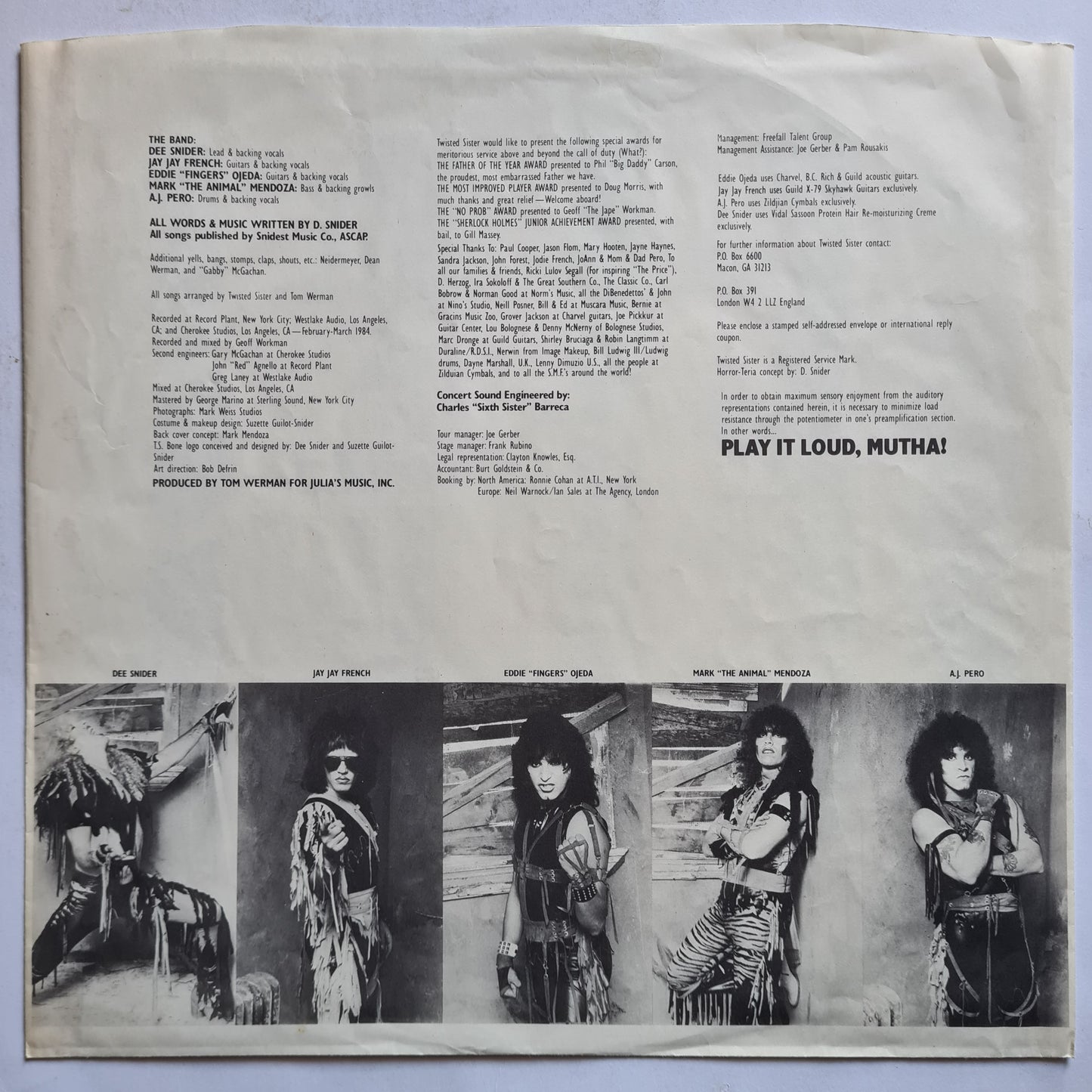 Twisted Sister – Stay Hungry - 1984 (German Pressing) - Vinyl Record LP (near mint)