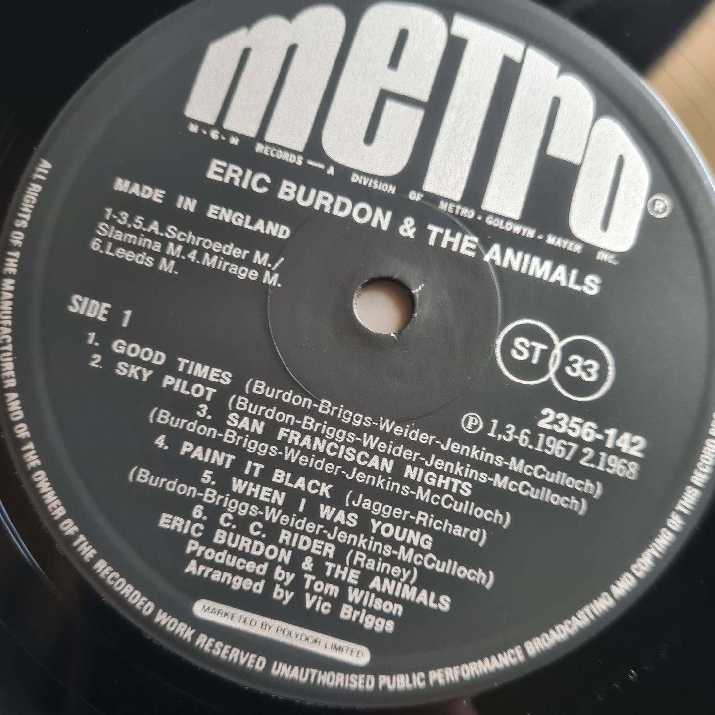 Eric Burdon And The Animals – Eric Burdon And The Animals - 1975 - Vinyl Record LP (near mint)