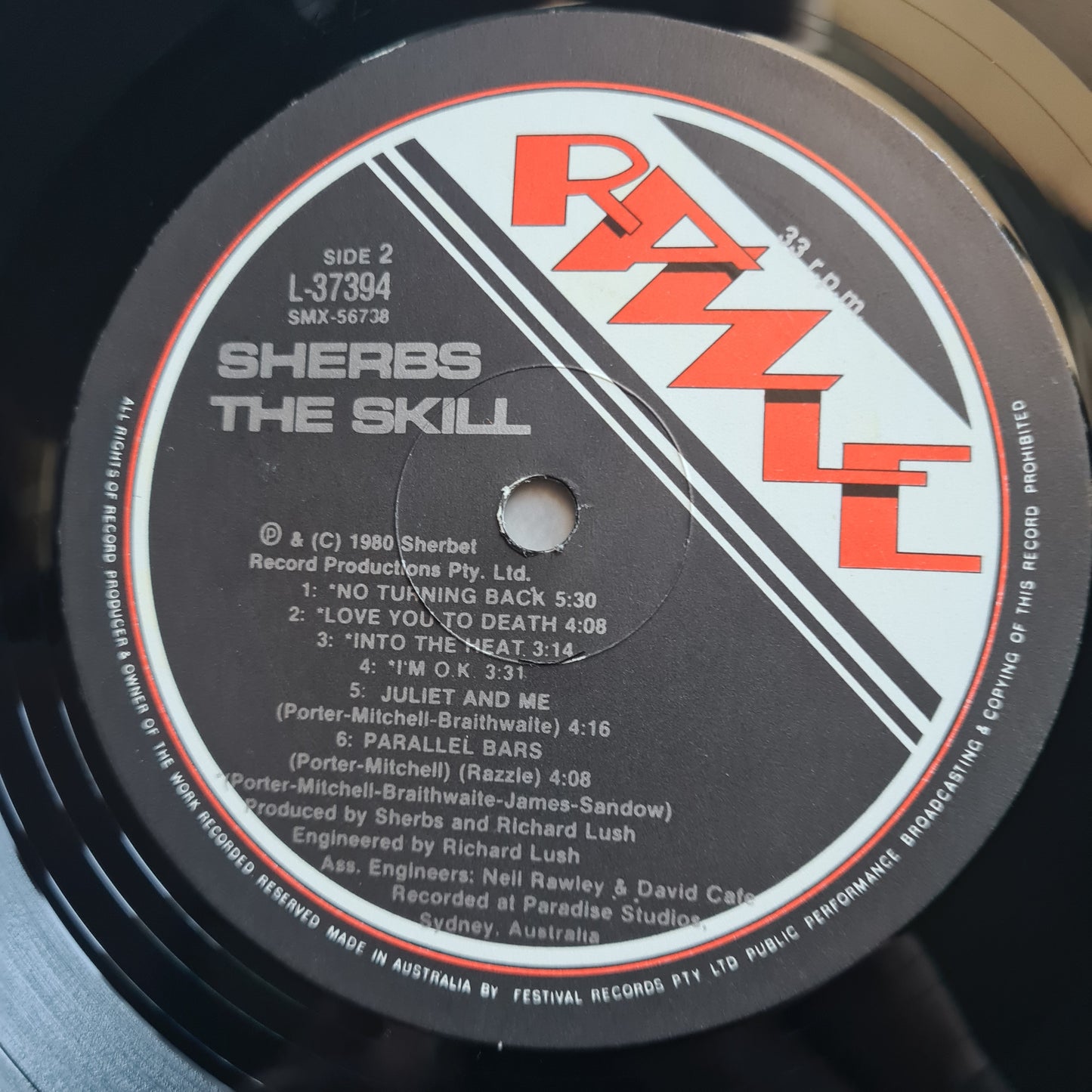 Sherbs (Sherbert) – The Skill - 1980 (Australian pressing)- Vinyl Record LP