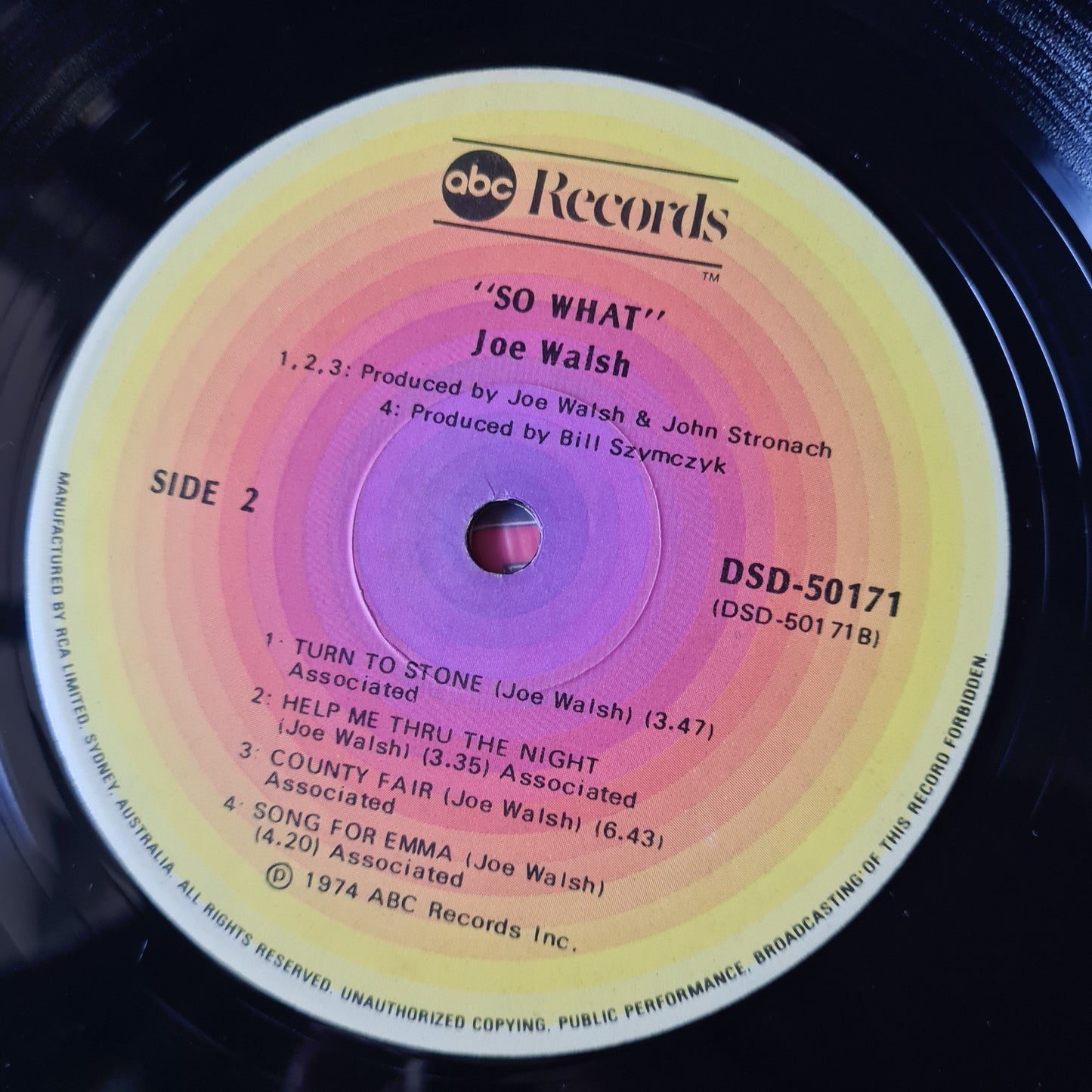 Joe Walsh (Eagles) – So What - 1974 - Vinyl Record LP