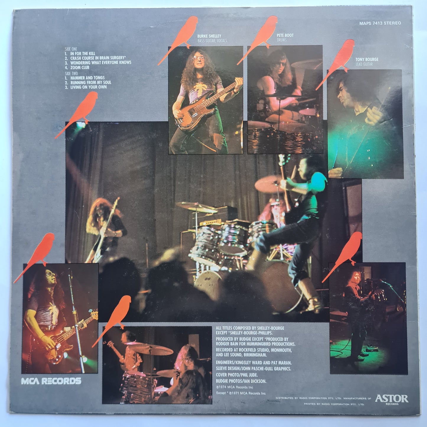 Budgie – In For The Kill - 1974 - Vinyl Record LP (EX)