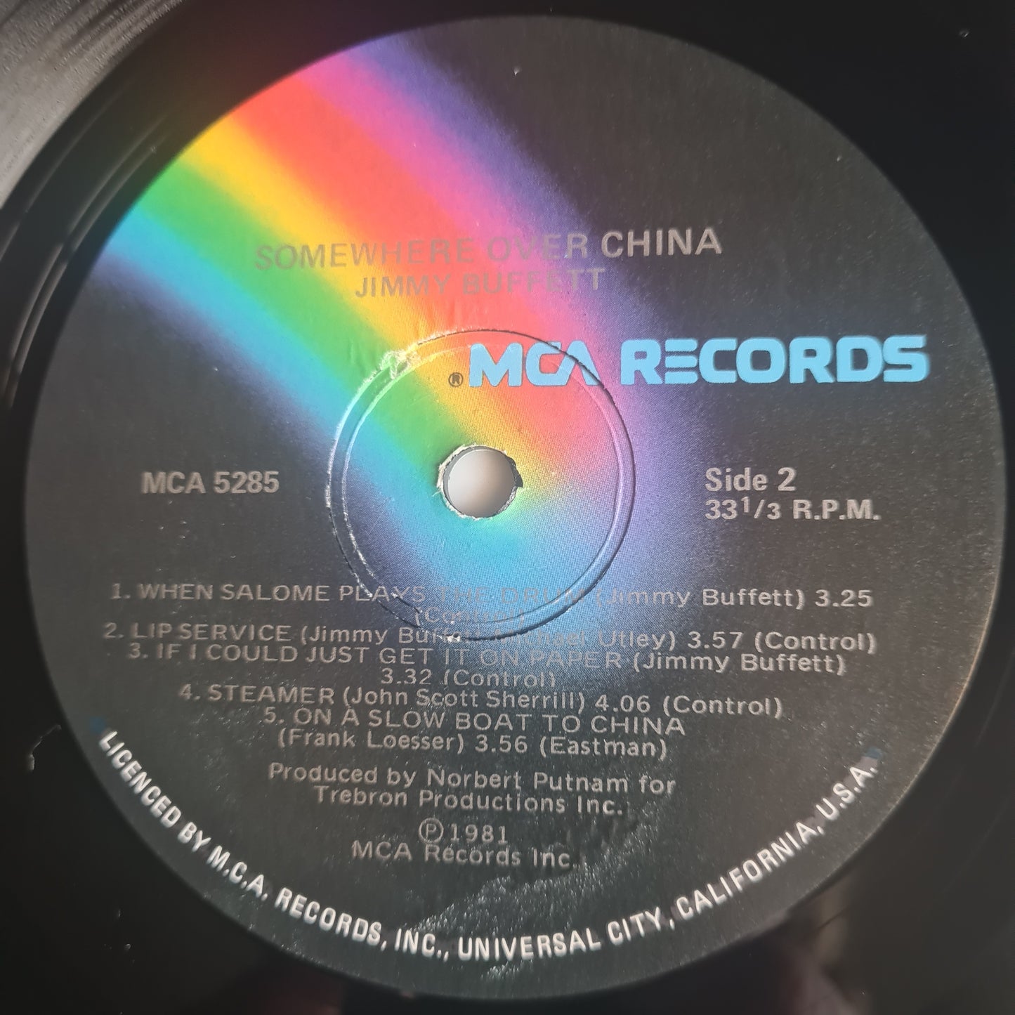 Jimmy Buffett – Somewhere Over China - 1981 - Vinyl Record LP