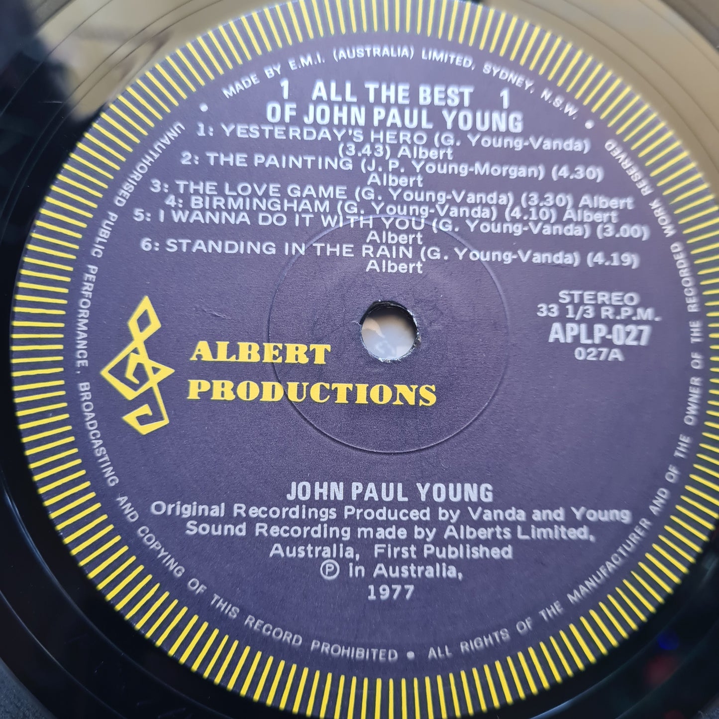 John Paul Young – All The Best - 1977 - Vinyl Record LP