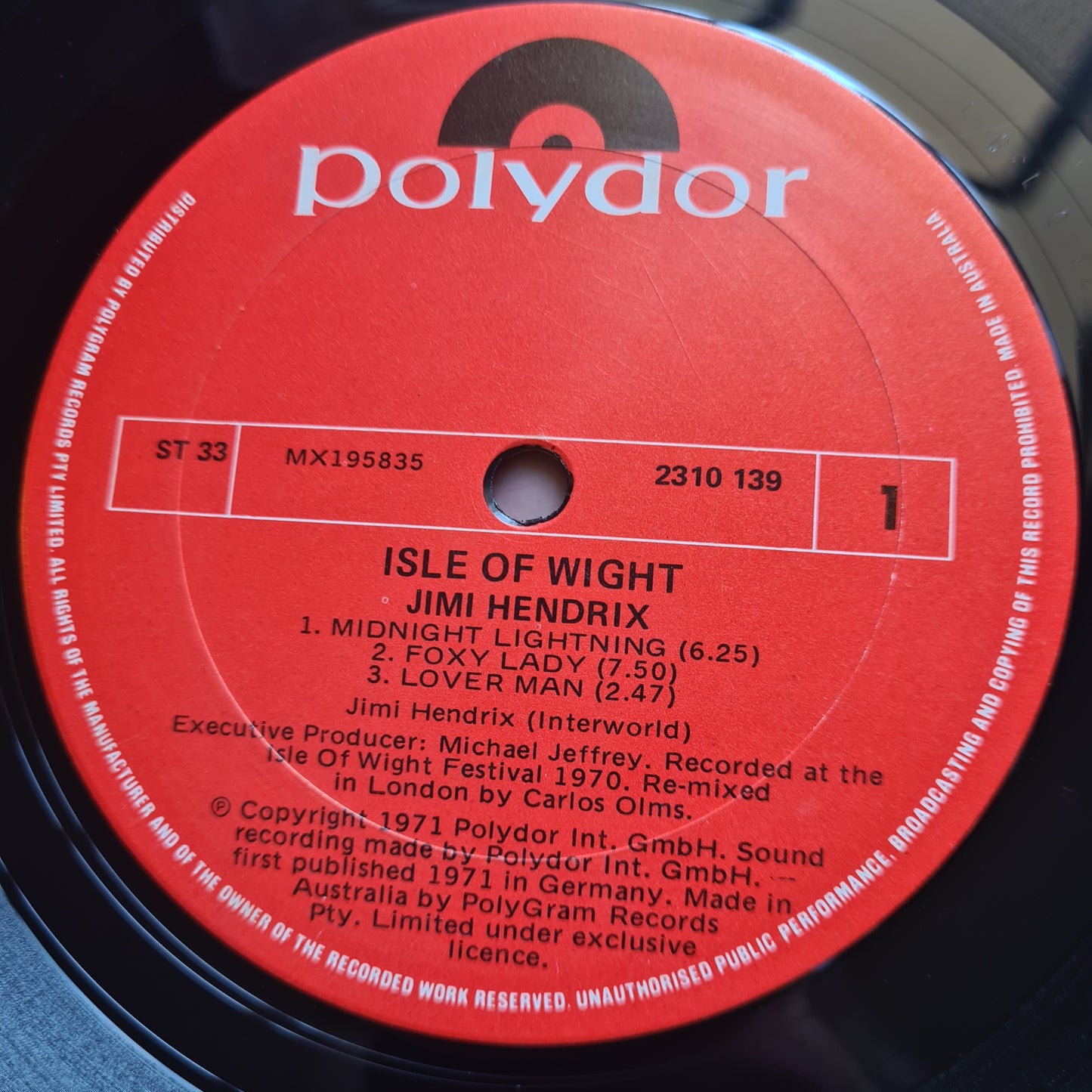 Jimi Hendrix – Isle Of Wight - 1971 (1980 Australian Pressing) - Vinyl Record LP