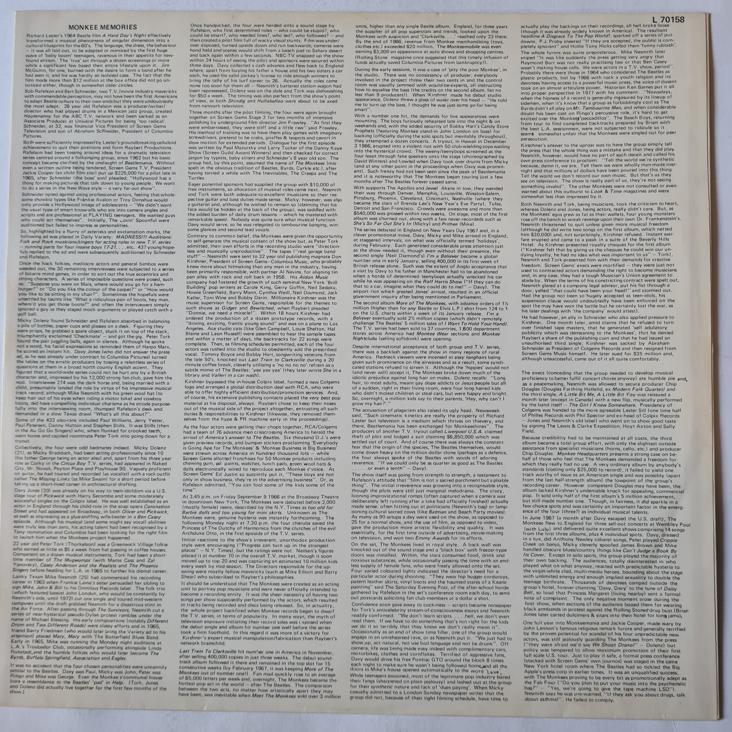 The Monkees – Monkeymania: 40 Timeless Hits - 1979 (Gatefold 2LP) - Vinyl Record
