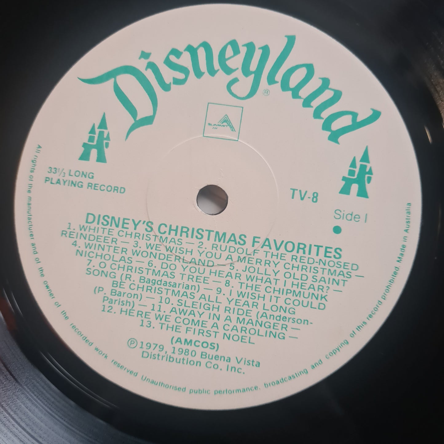 Various, The Disneyland Children's Sing-Along Chorus  – Disney's Christmas All-Time Favorites - 1980 - Vinyl Record LP