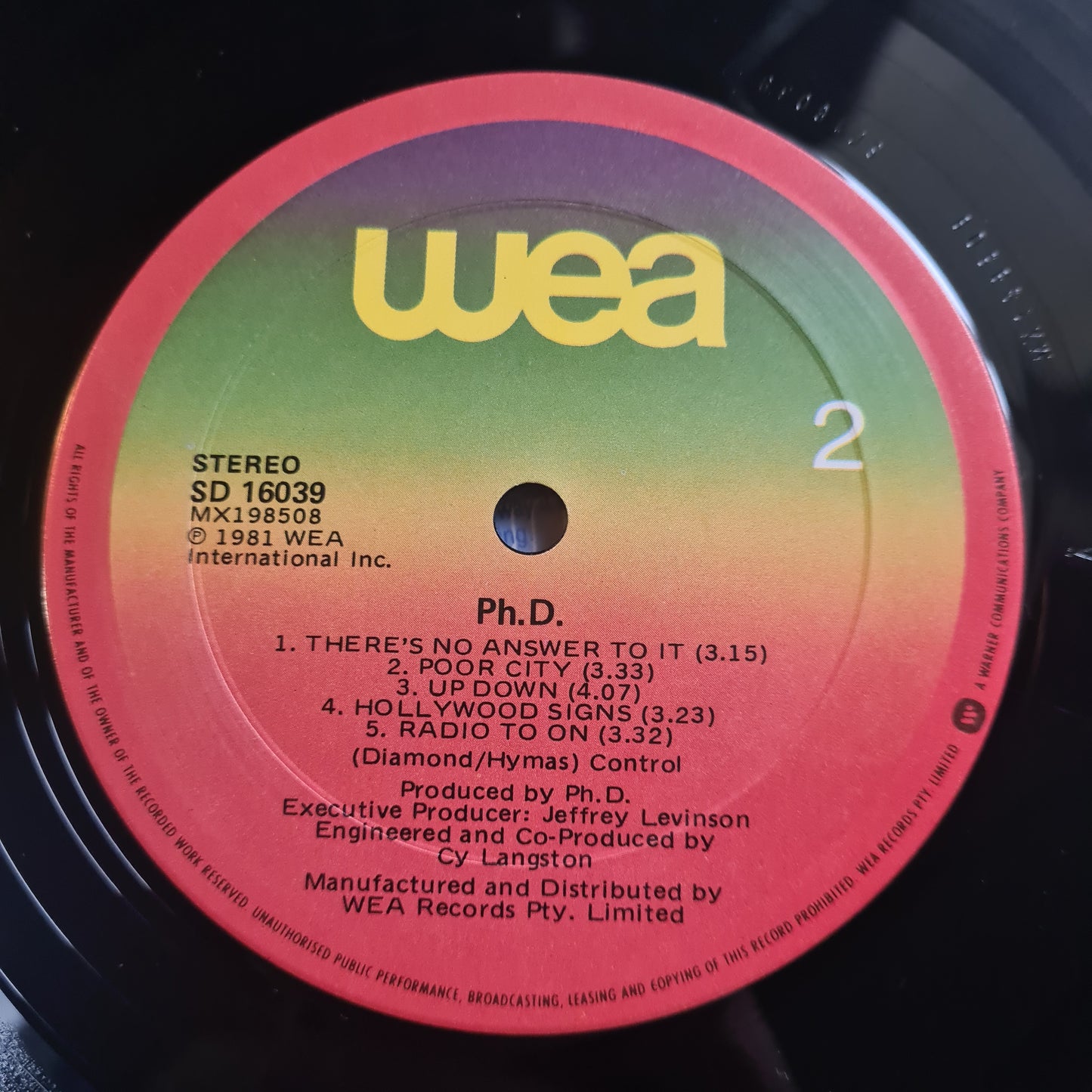 Ph.D. – Ph.D. - 1983 - Vinyl Record LP