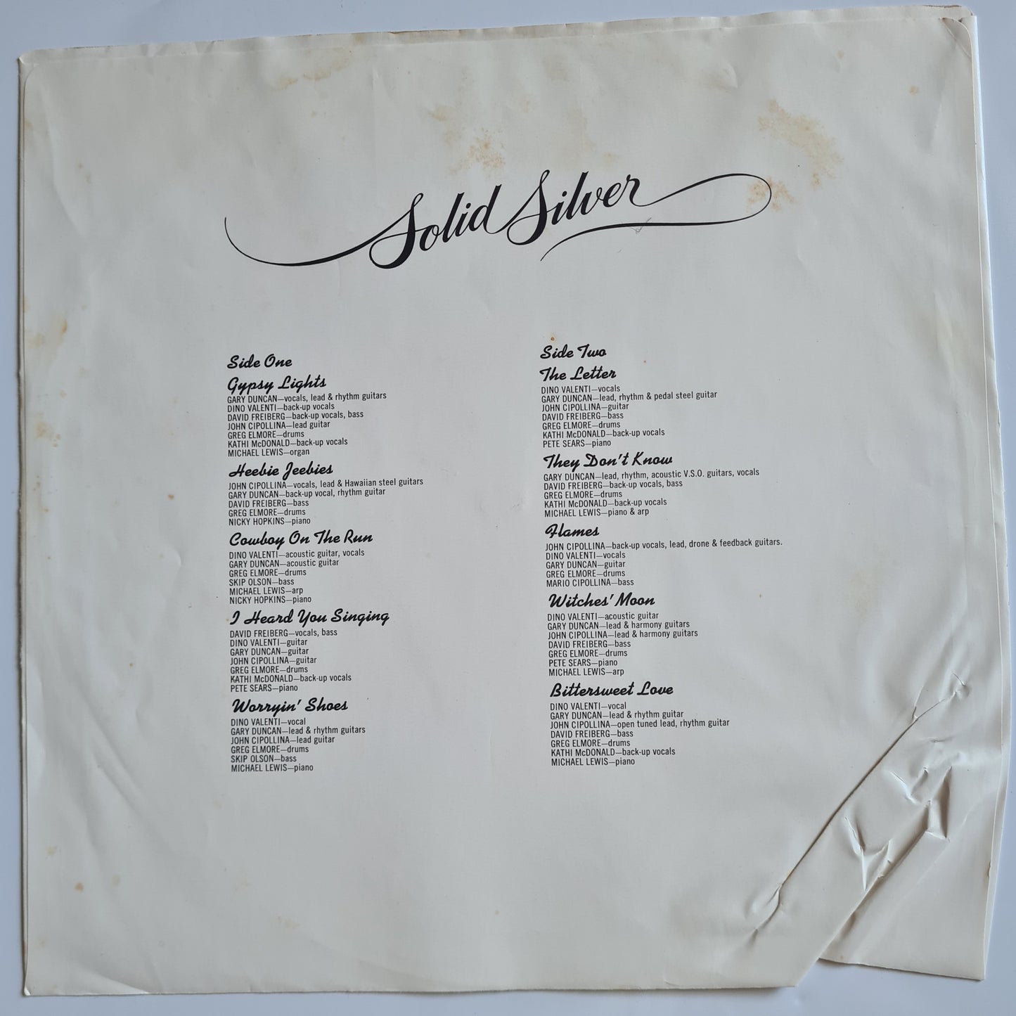 Quicksilver Messenger Service – Solid (US pressing) - 1975 - Vinyl Record LP