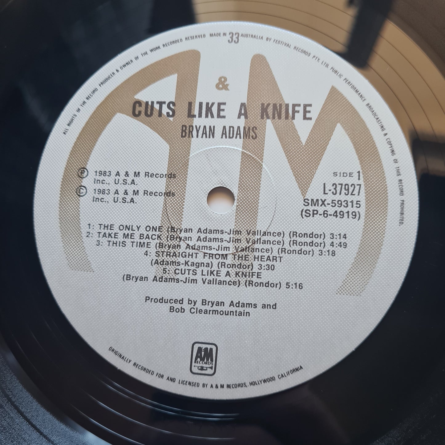 Bryan Adams – Cuts Like A Knife - 1983 - Vinyl Record LP (near mint)