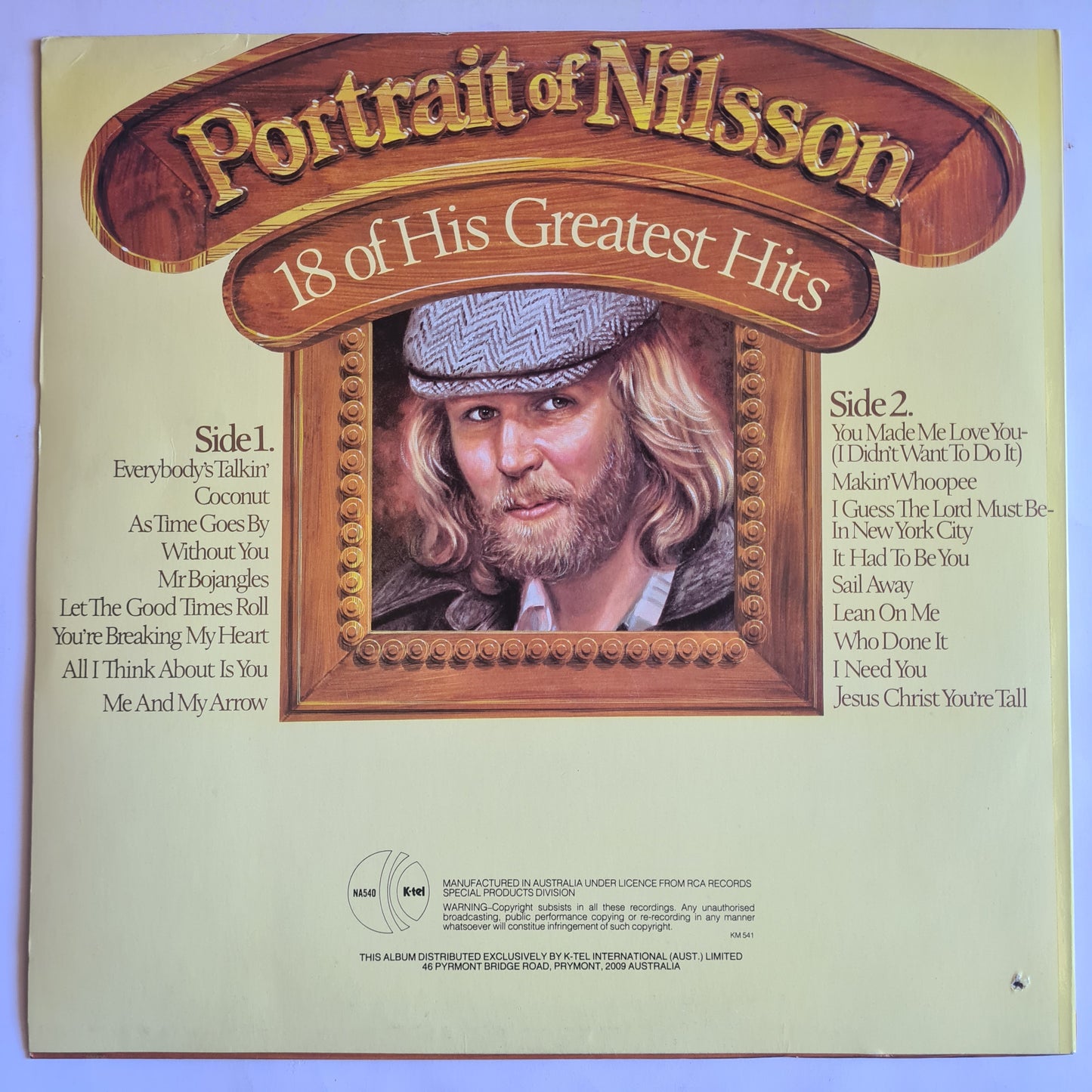 Harry Nilsson – Portrait Of Nilsson-18 Of His Greatest Hits - 1988 - Vinyl Record LP