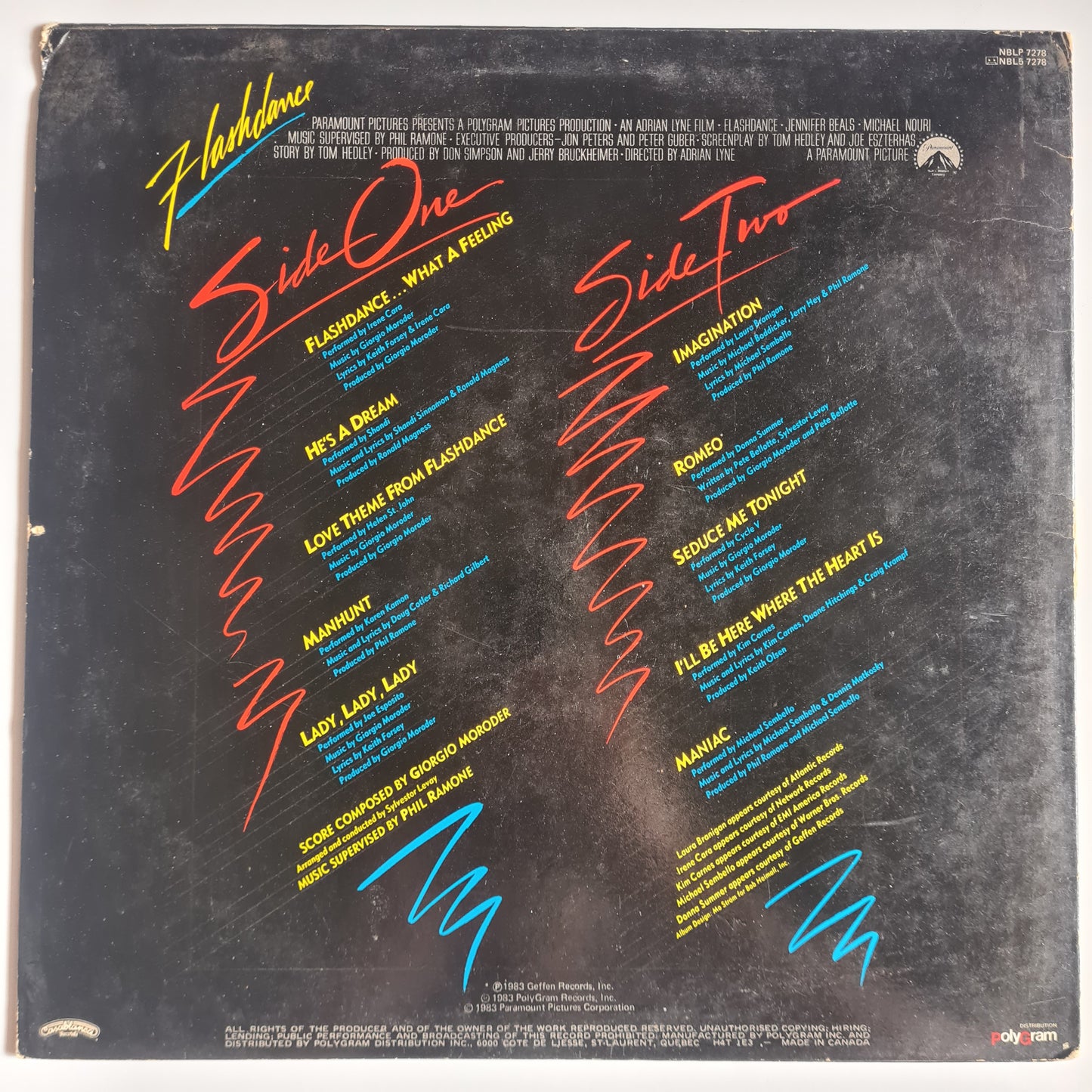 Flashdance – Original Soundtrack From The Motion Picture - 1983 - Vinyl Record LP (Canadian pressing)