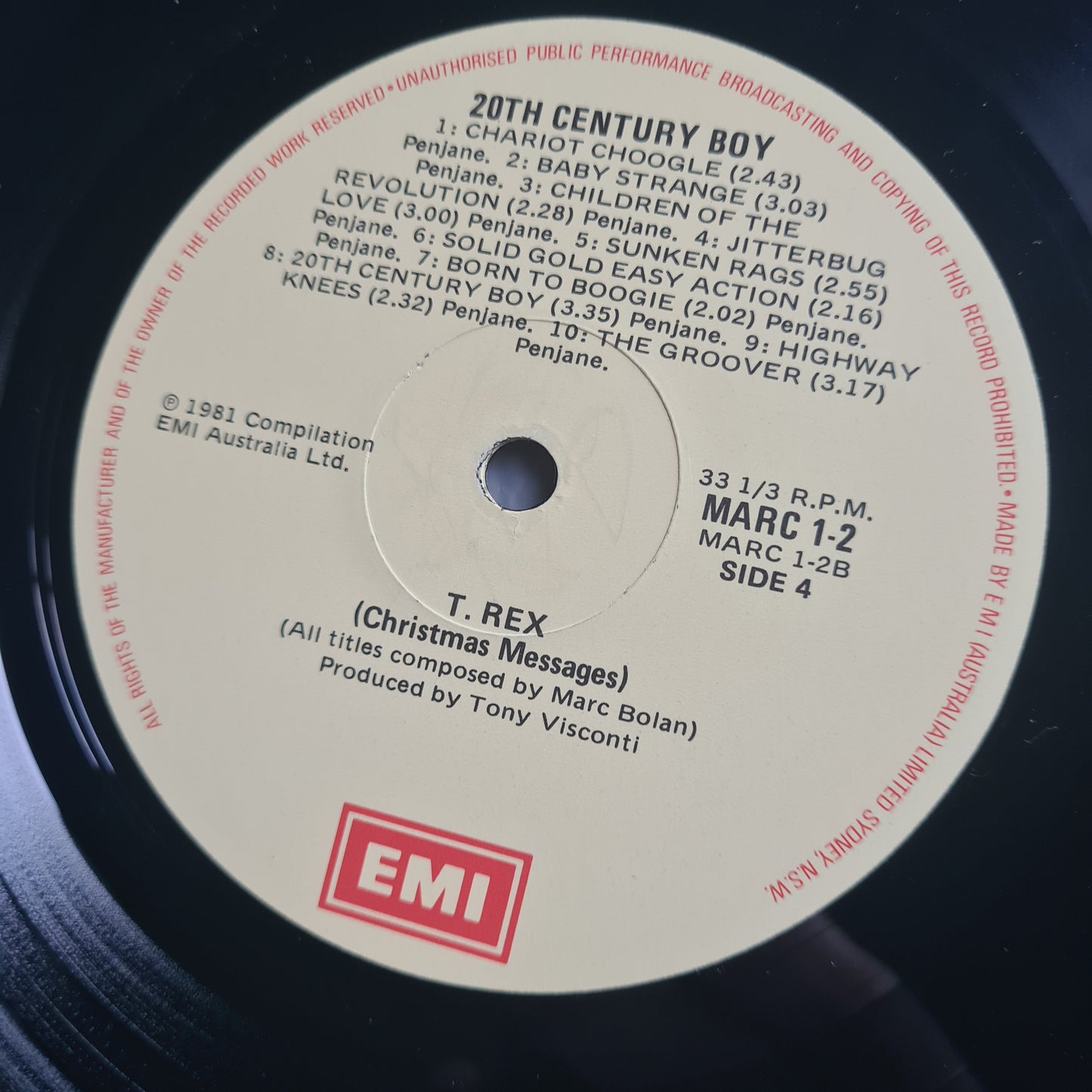 Marc Bolan (T.Rex) – 20th Century Boy - 1981 - Vinyl Record 3LP