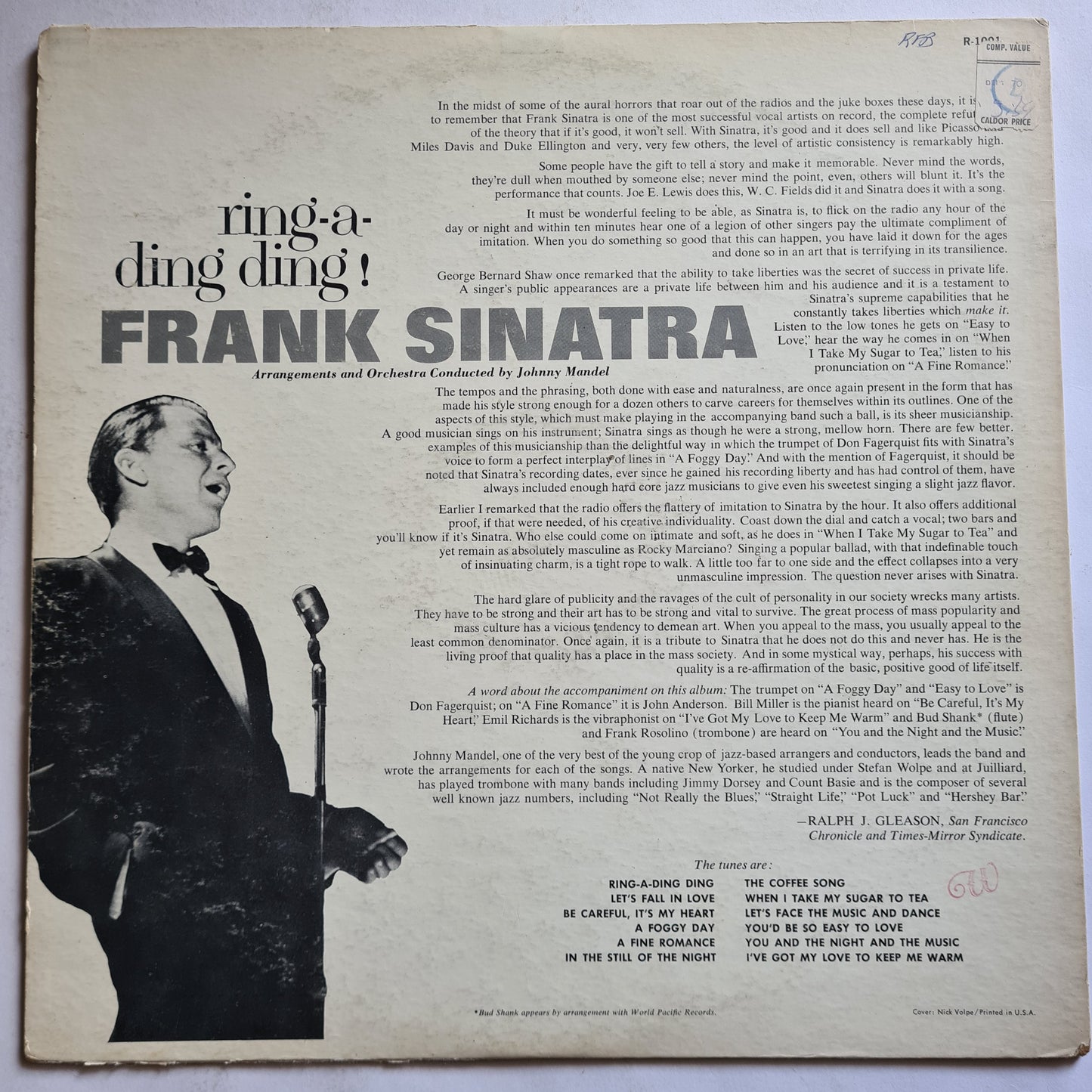 Frank Sinatra – Ring-A-Ding Ding! - 1961 - Vinyl Record LP