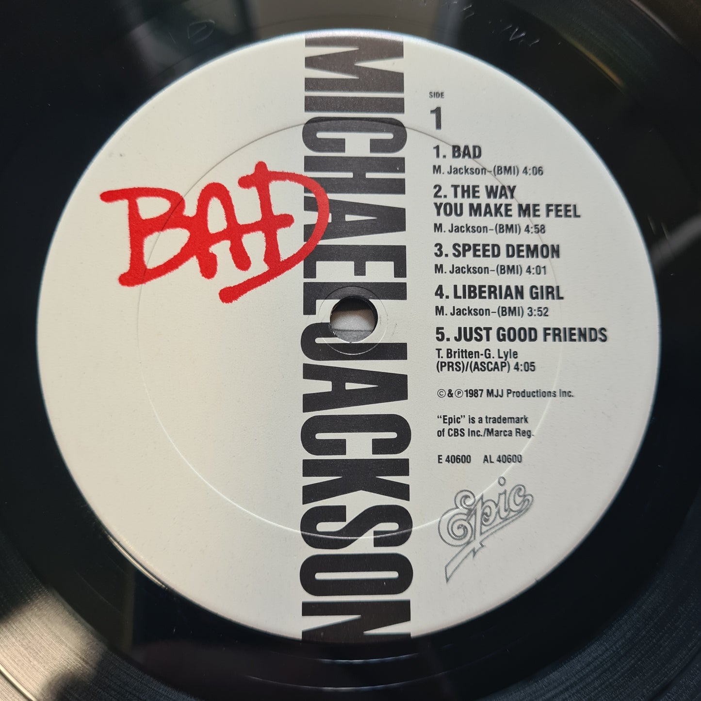 Michael Jackson – Bad - 1987 (Gatefold) - Vinyl Record LP (near mint)