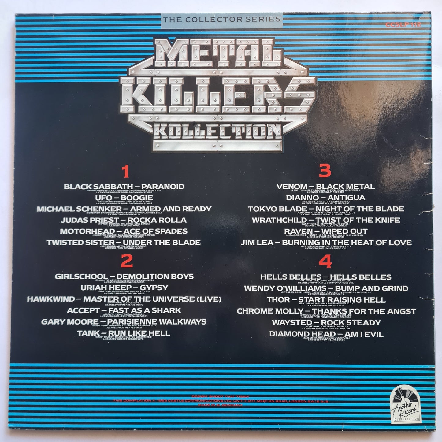 Various Artists – Metal Killers Kollection - 1985 - Vinyl Record 2LP