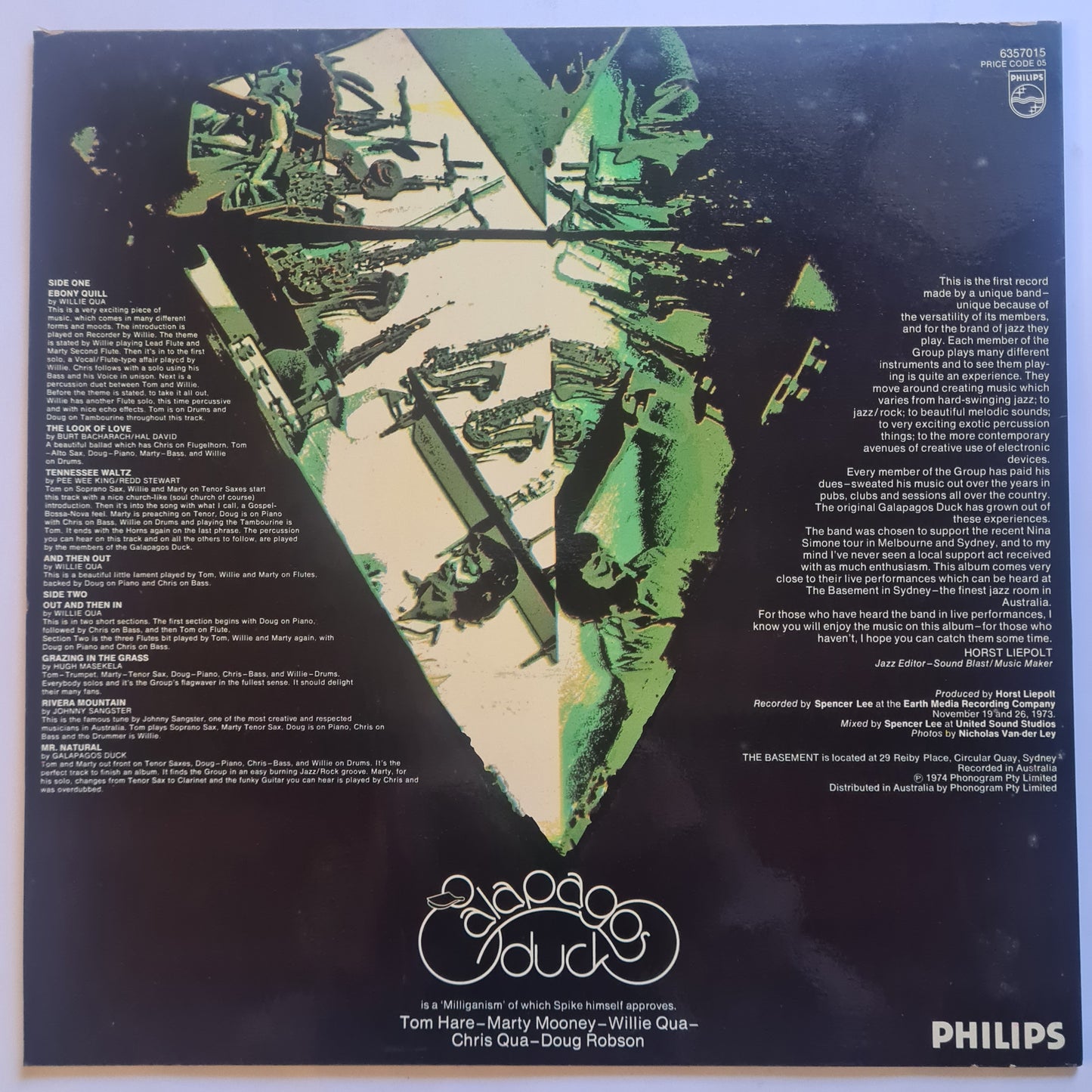The Original Galapagos Duck – Ebony Quill - 1974 - Vinyl Record LP (near mint)