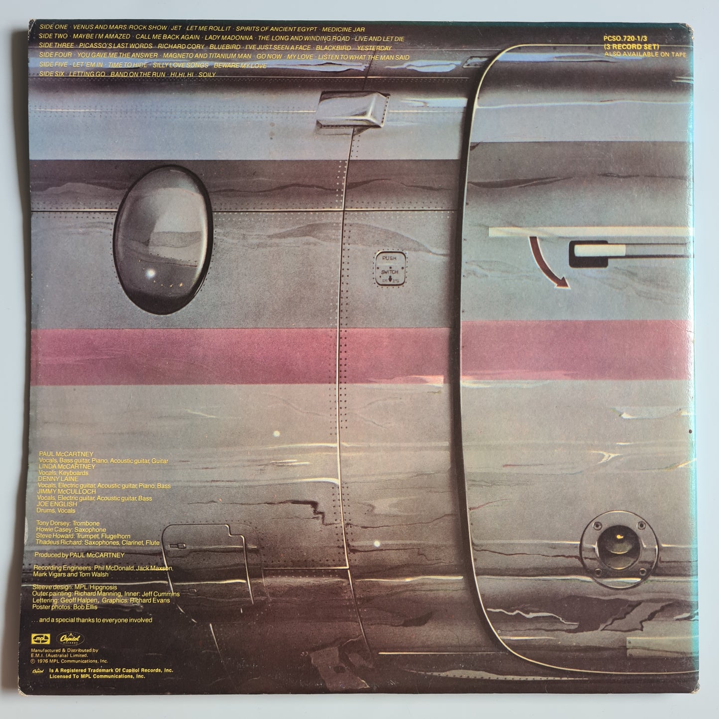 Wings (Paul McCartney) – Wings Over America (with Rare Poster)- 1973 (Gatefold) - 3LP Vinyl Record