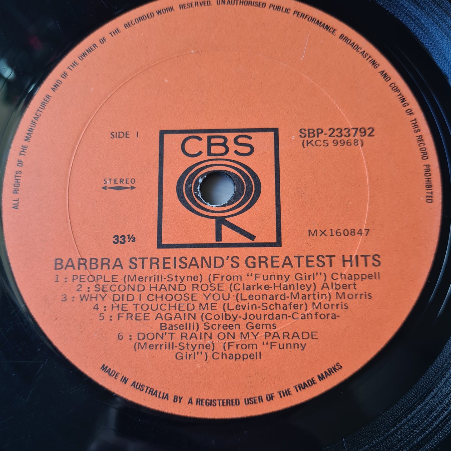 Barbara Streisand – Barbra Streisand's Greatest Hits - 1970 - Vinyl Record LP