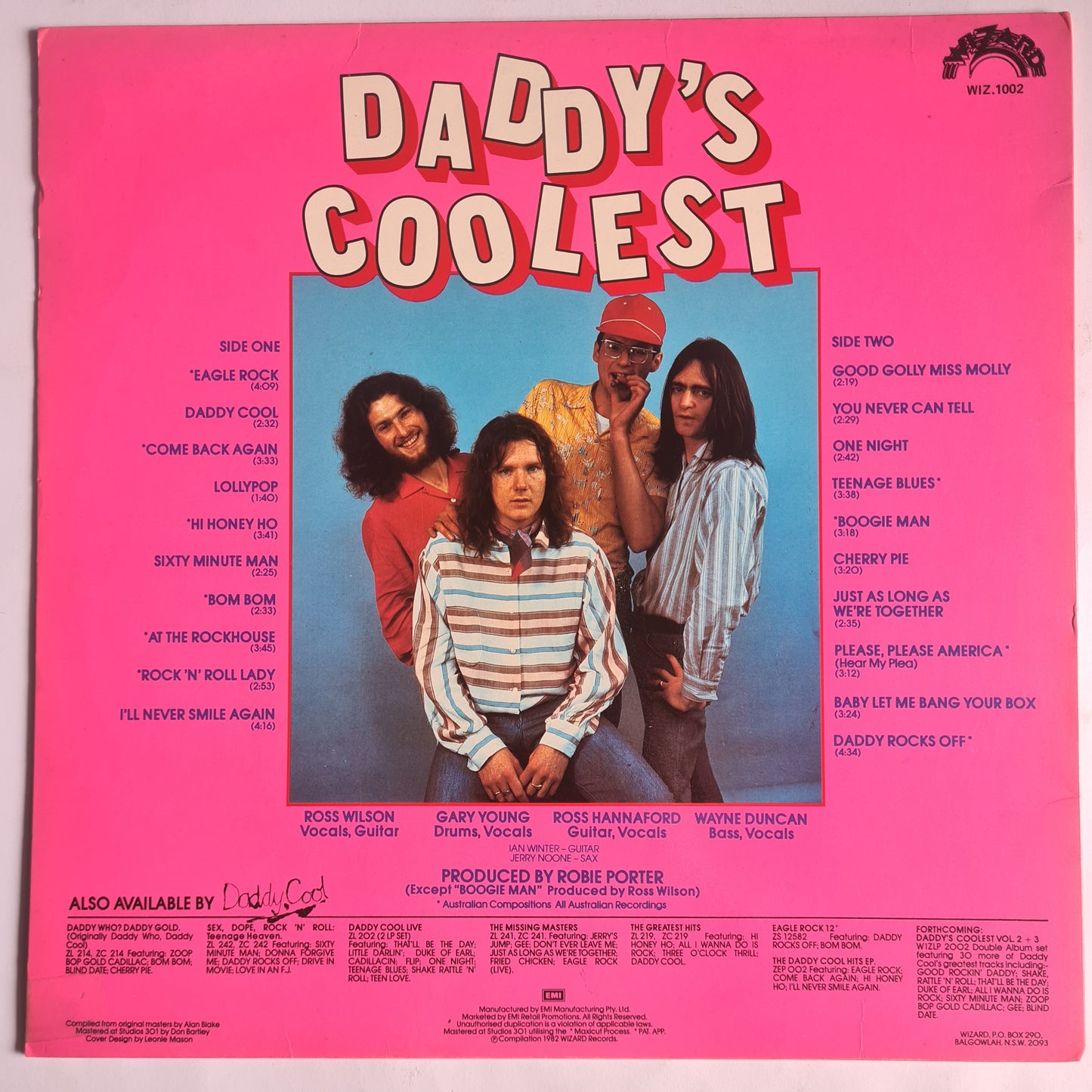 Daddy Cool – Daddy's Coolest: 20 Greatest Hits Of Daddy Cool - 1982 - Vinyl Record LP (near mint)