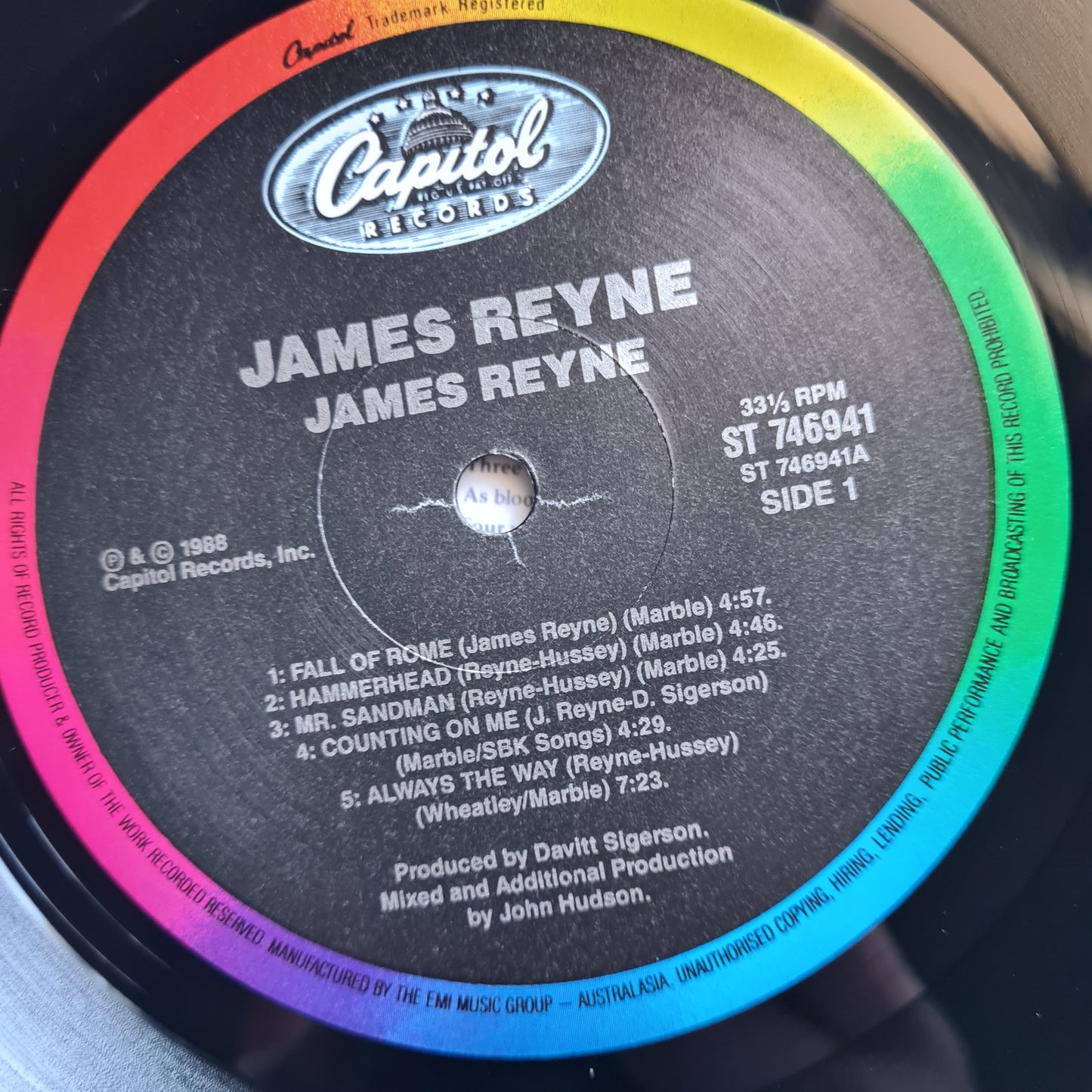 James Reyne (Australian Crawl) – 1988 - 1988 - Vinyl Record LP (near mint)