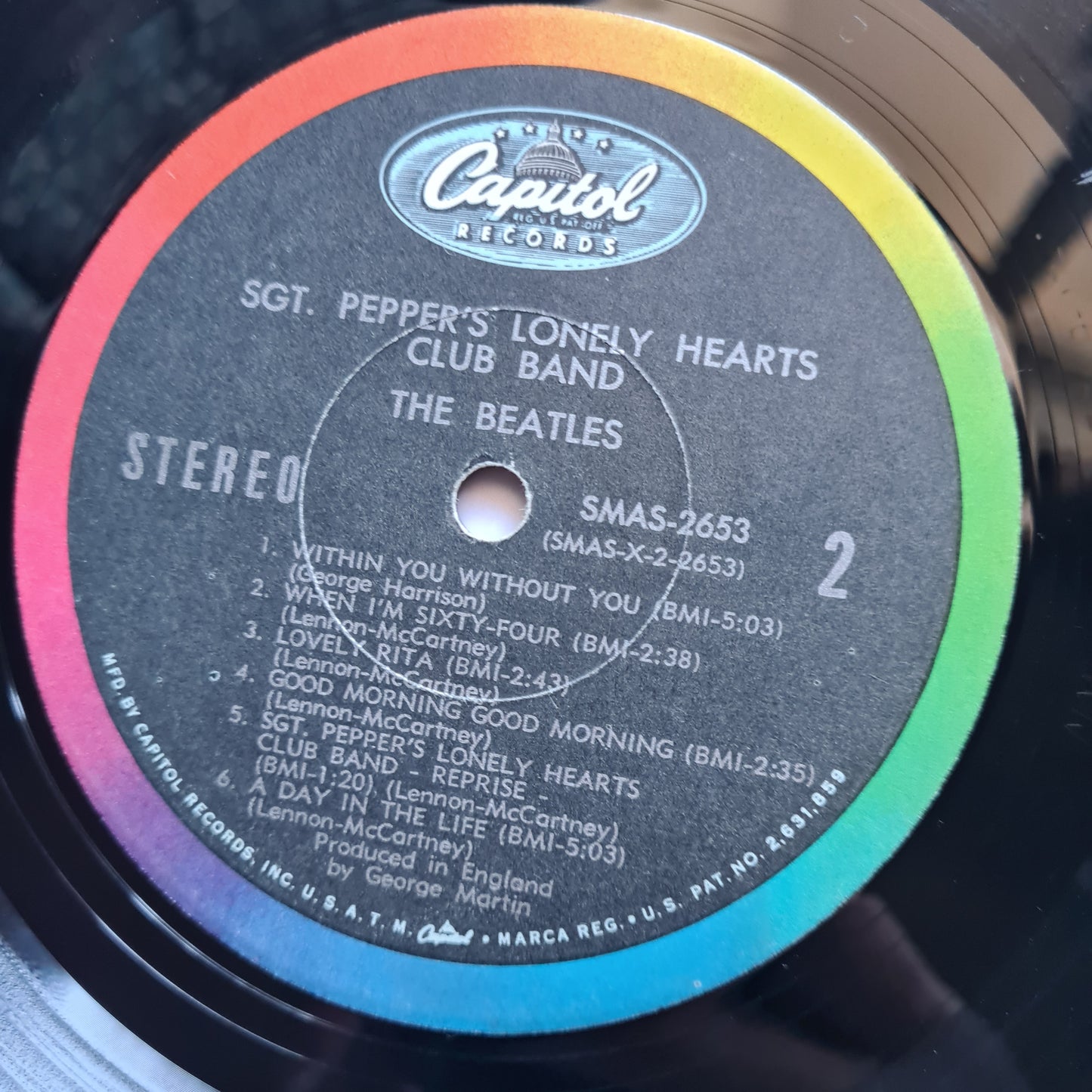 The Beatles – Sgt Peppers Lonely Hearts Club Band - 1967 (1968 USA Pressing) - Vinyl Record LP with insert