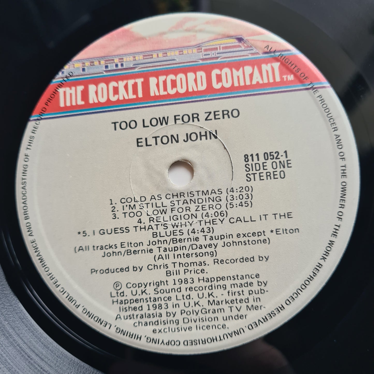 Elton John – Too Low For Zero - 1983 - Vinyl Record LP