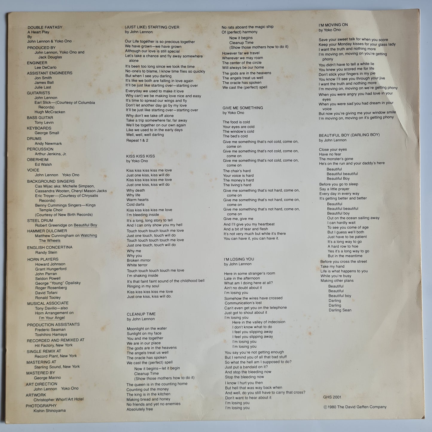 John Lennon (Beatles) – Double Fantasy - 1980 (USA Pressing) - Vinyl Record LP